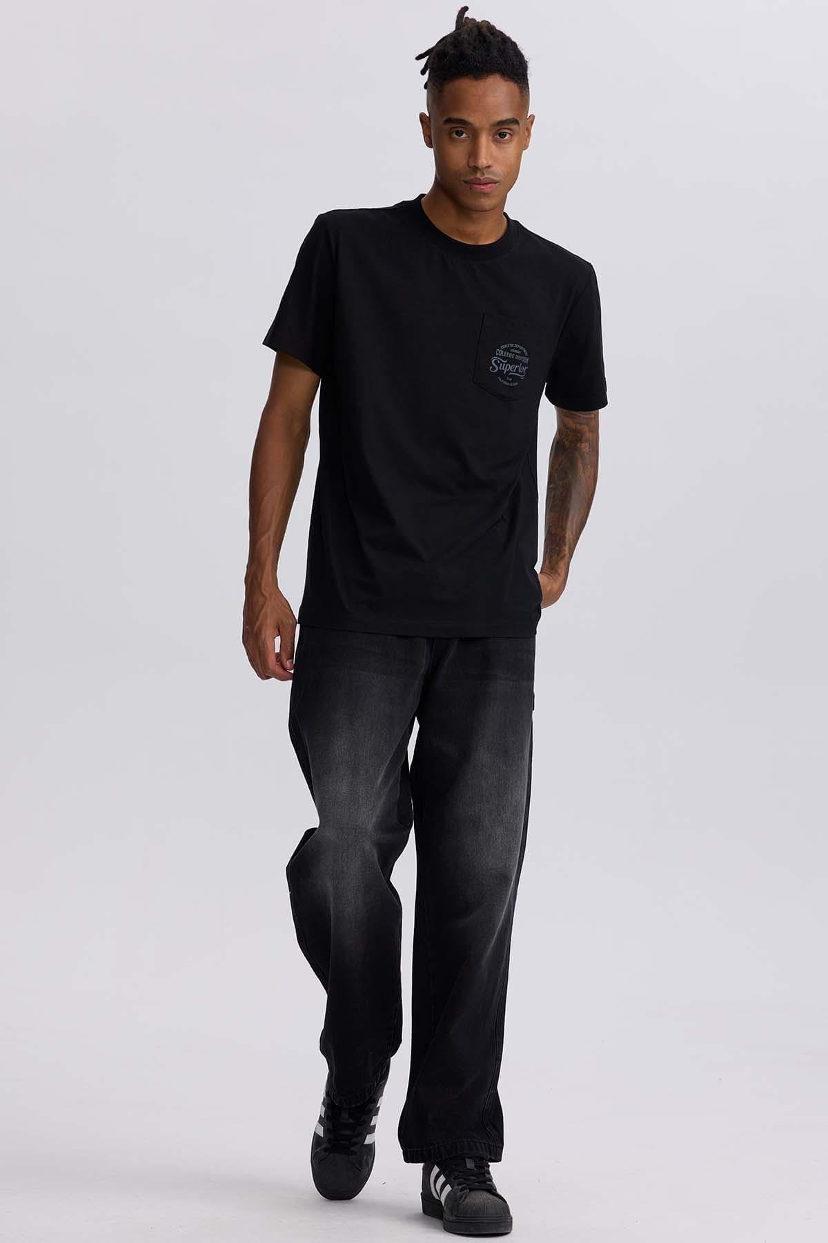 Jeans Hombre Baggy Focalizado Negro II-3