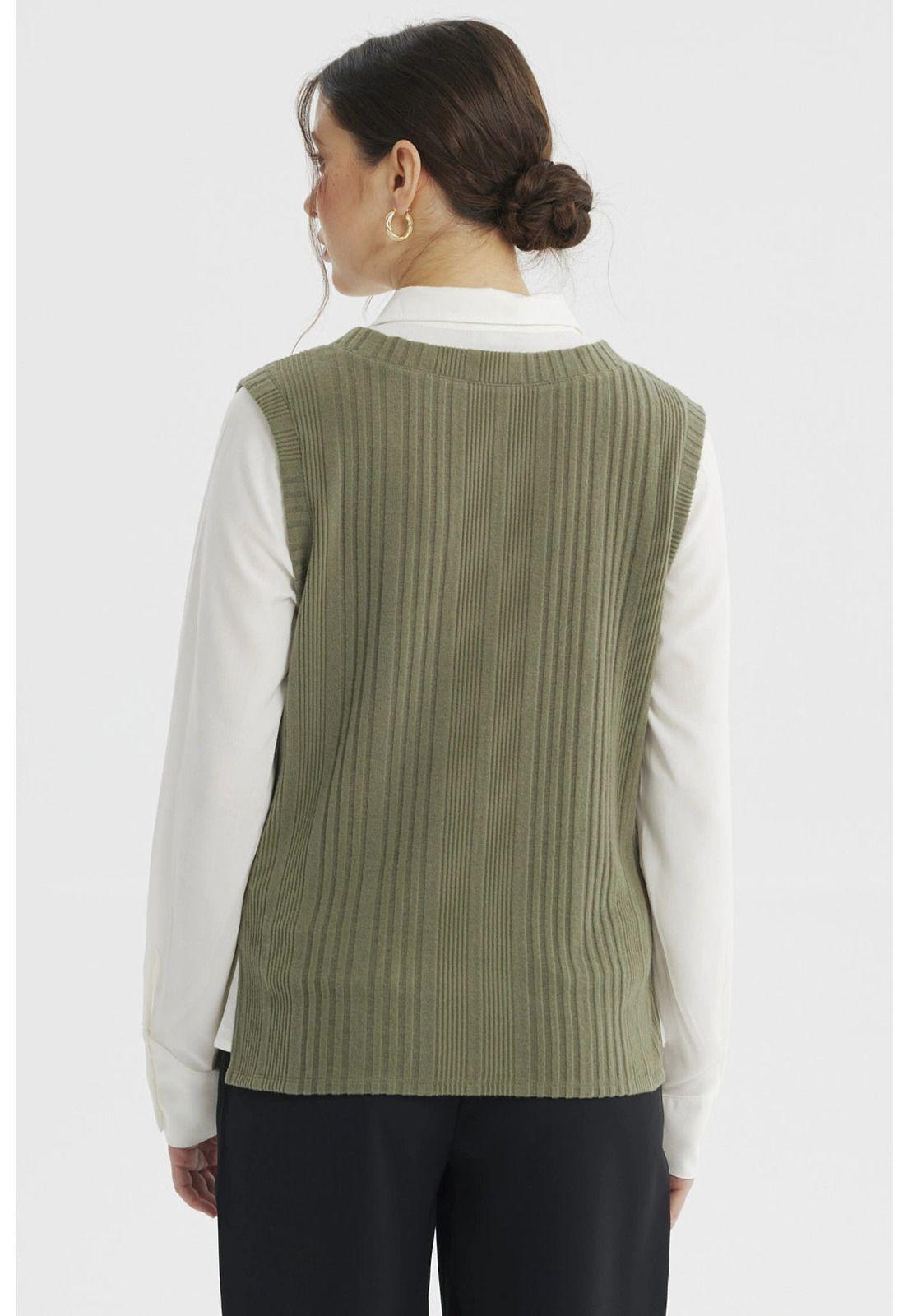 Sweater Mujer Vuelo Verde Olivo-2