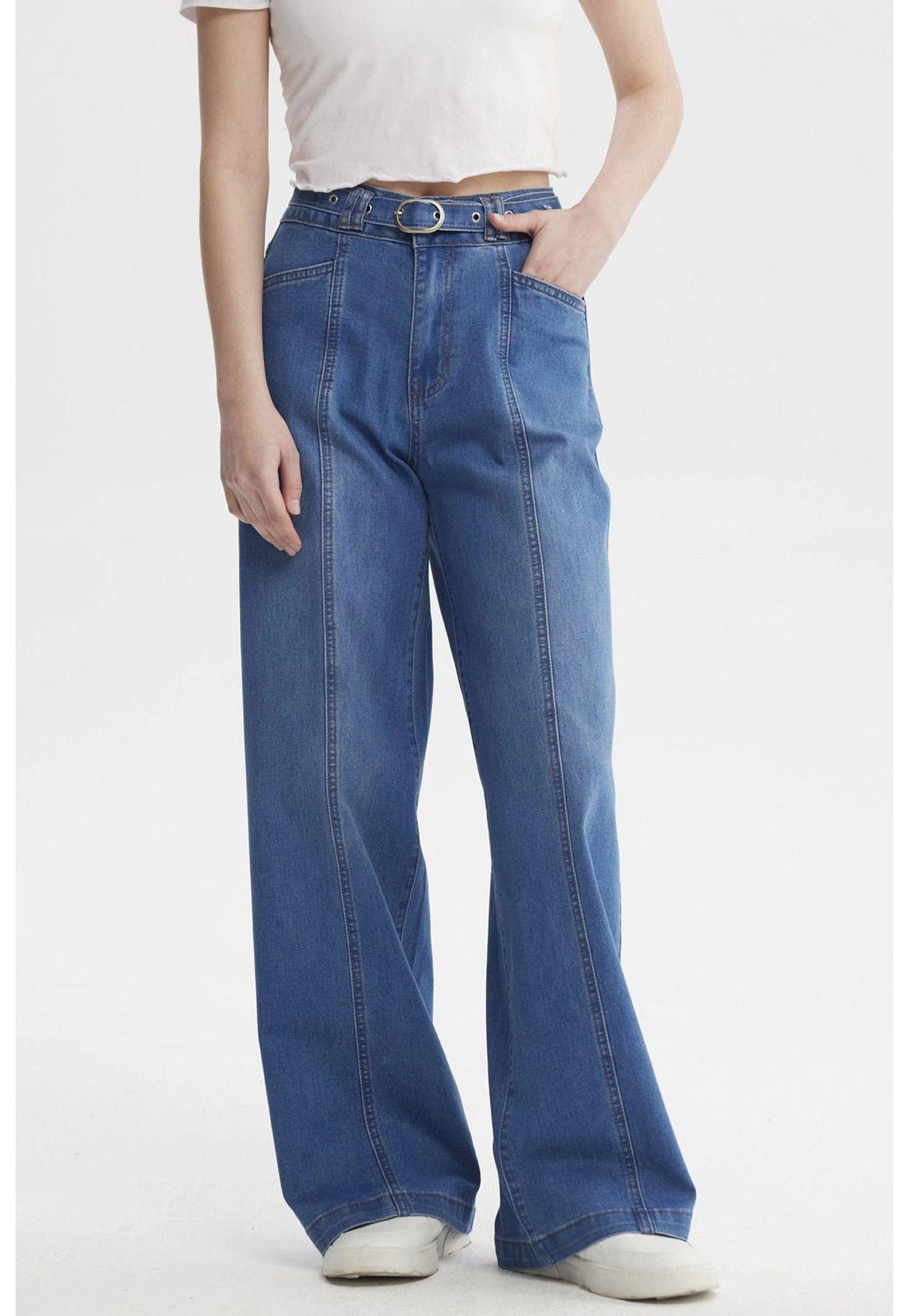 Jeans Mujer Baggy Moda Azul - ll-0