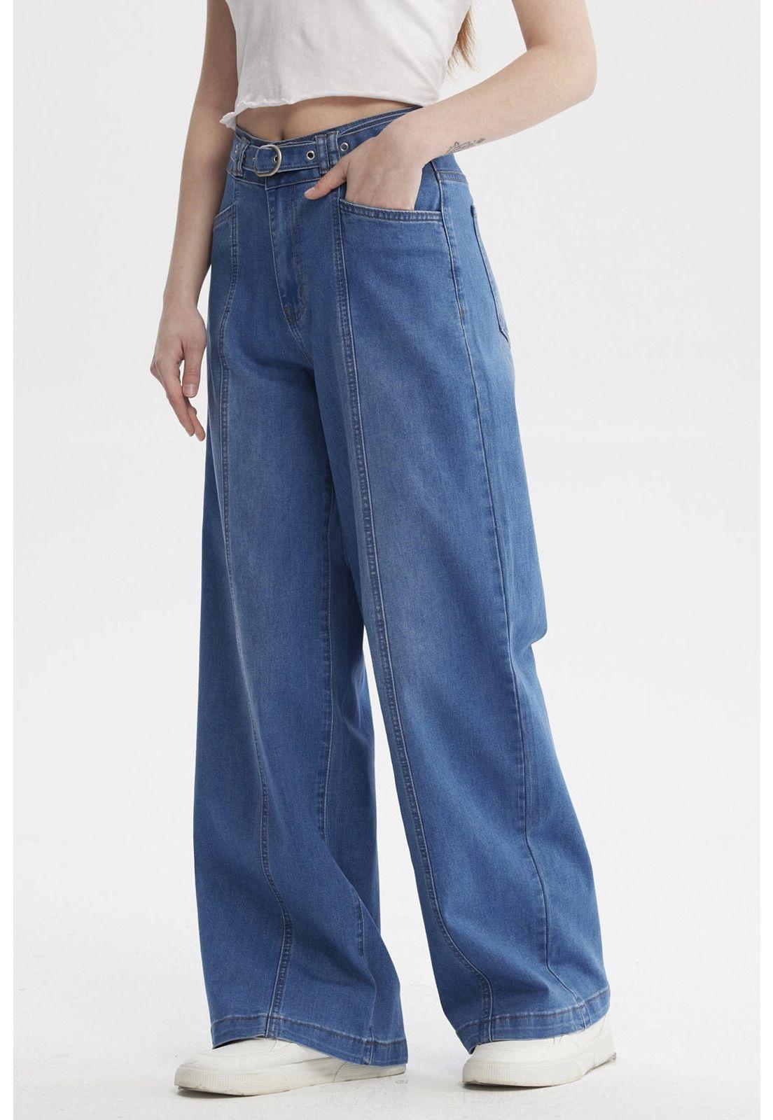 Jeans Mujer Baggy Moda Azul - ll-1