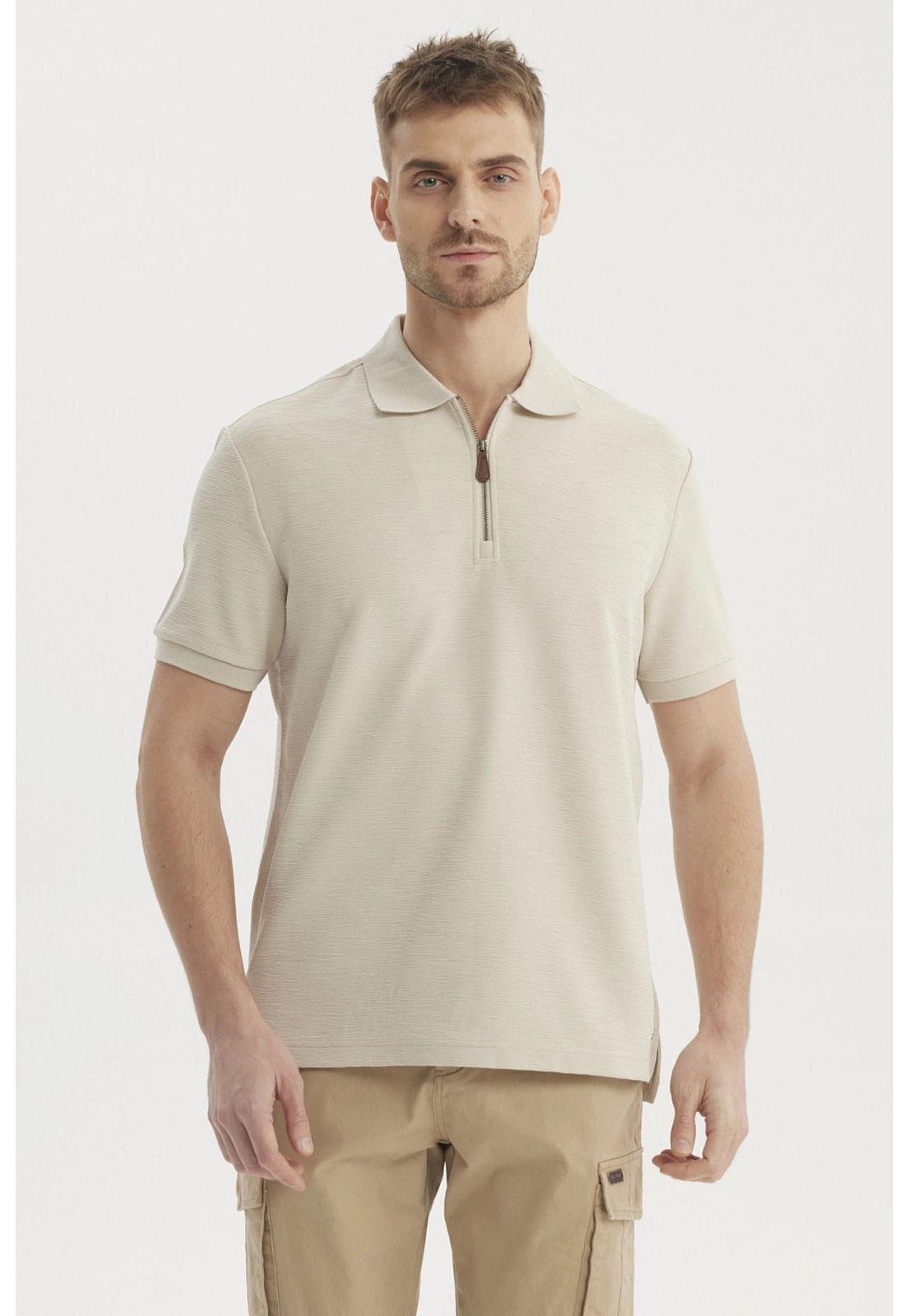 Polera Hombre Textura Vertical Gris Claro-0