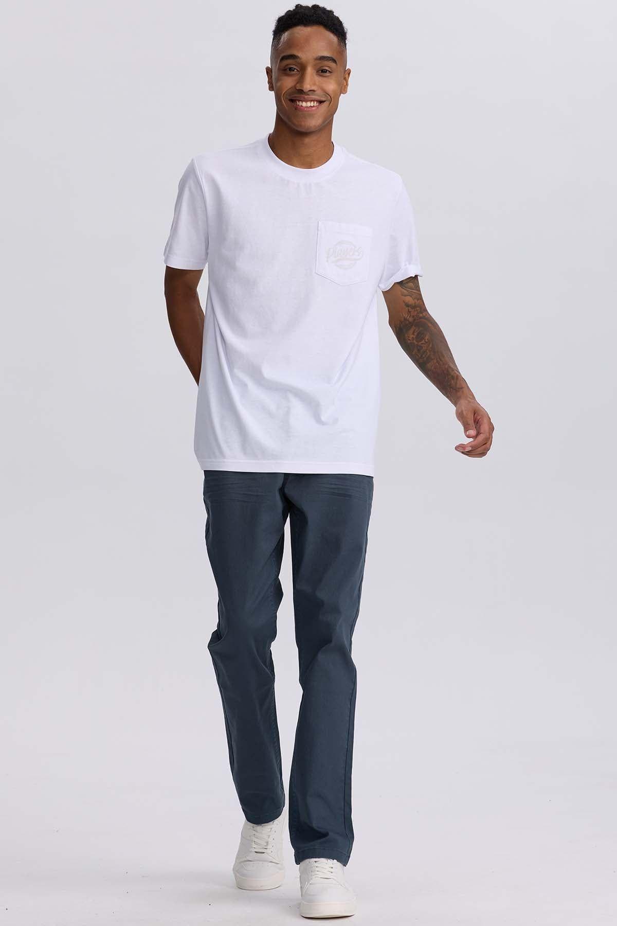 Jeans Hombre Slim Color Petroleo-3