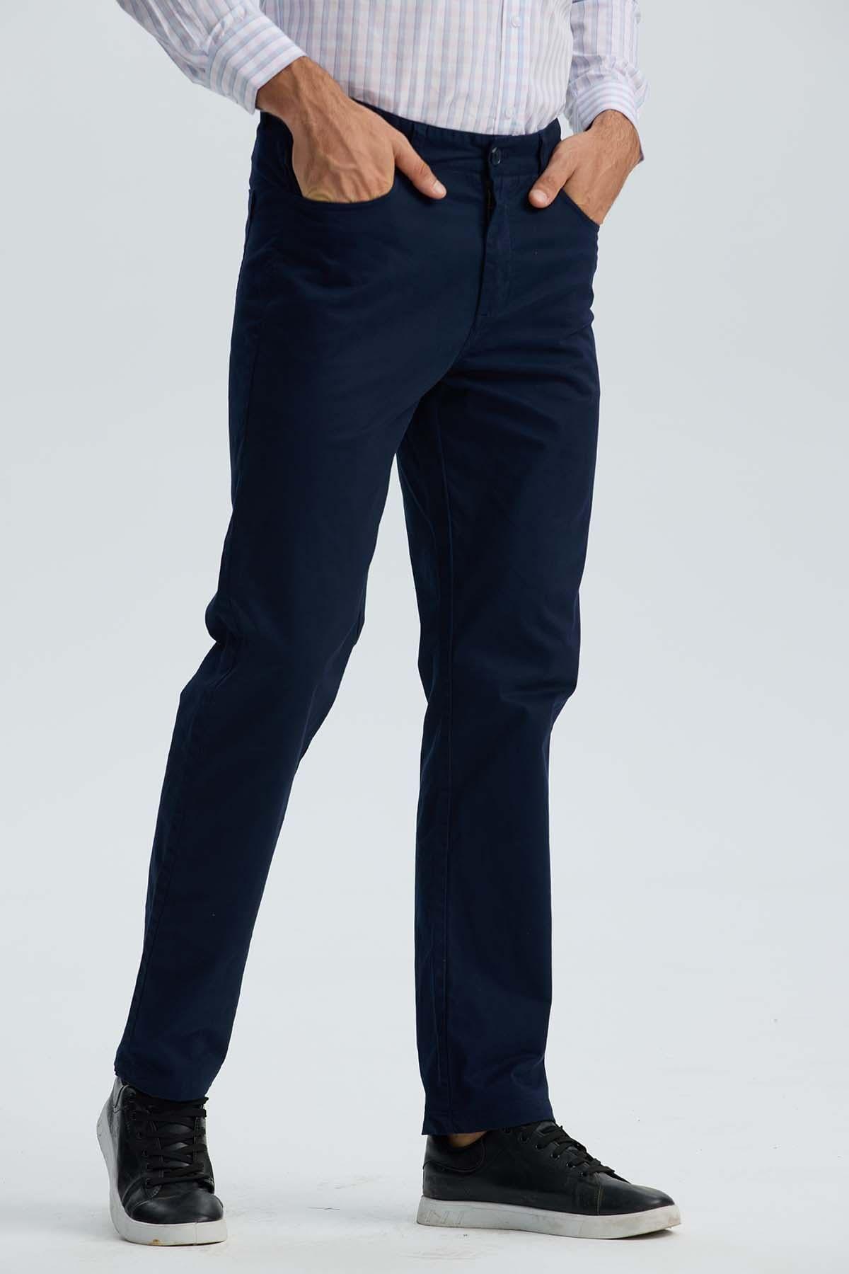 Pantalón Hombre Five Pocket Azul Marino-1