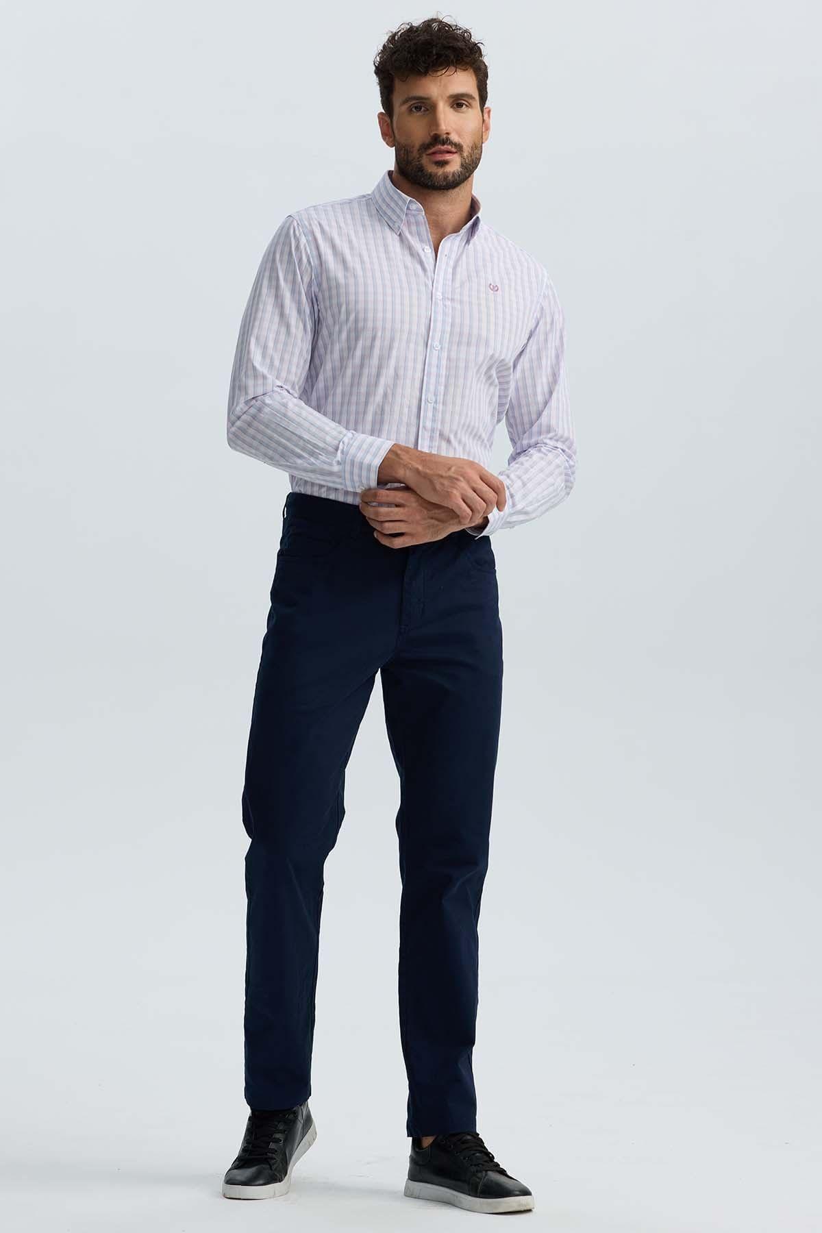 Pantalón Hombre Five Pocket Azul Marino-3