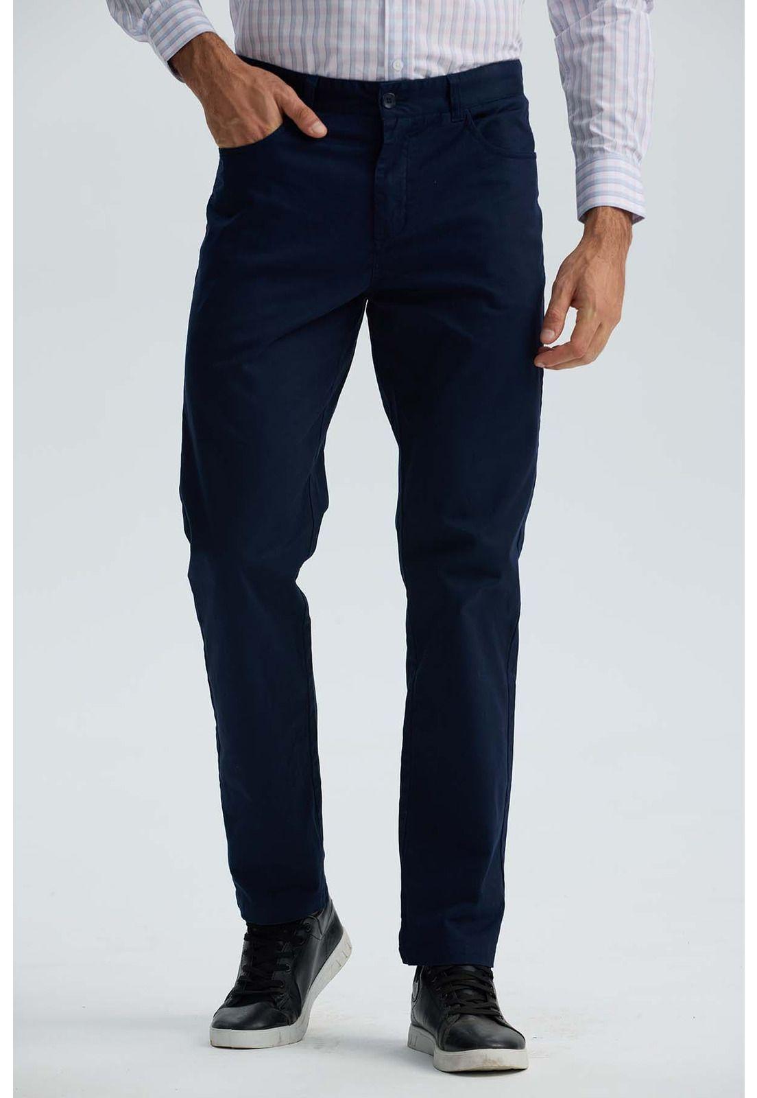 Pantalón Hombre Five Pocket Azul Marino-1