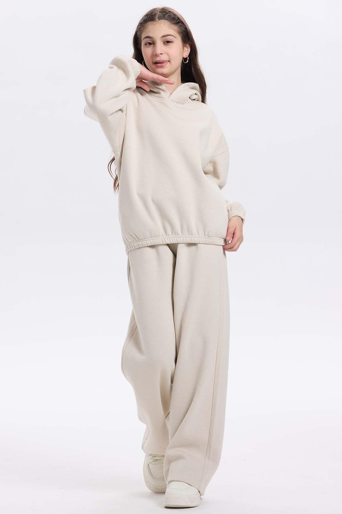 Polerón Niña Brillos Beige-3