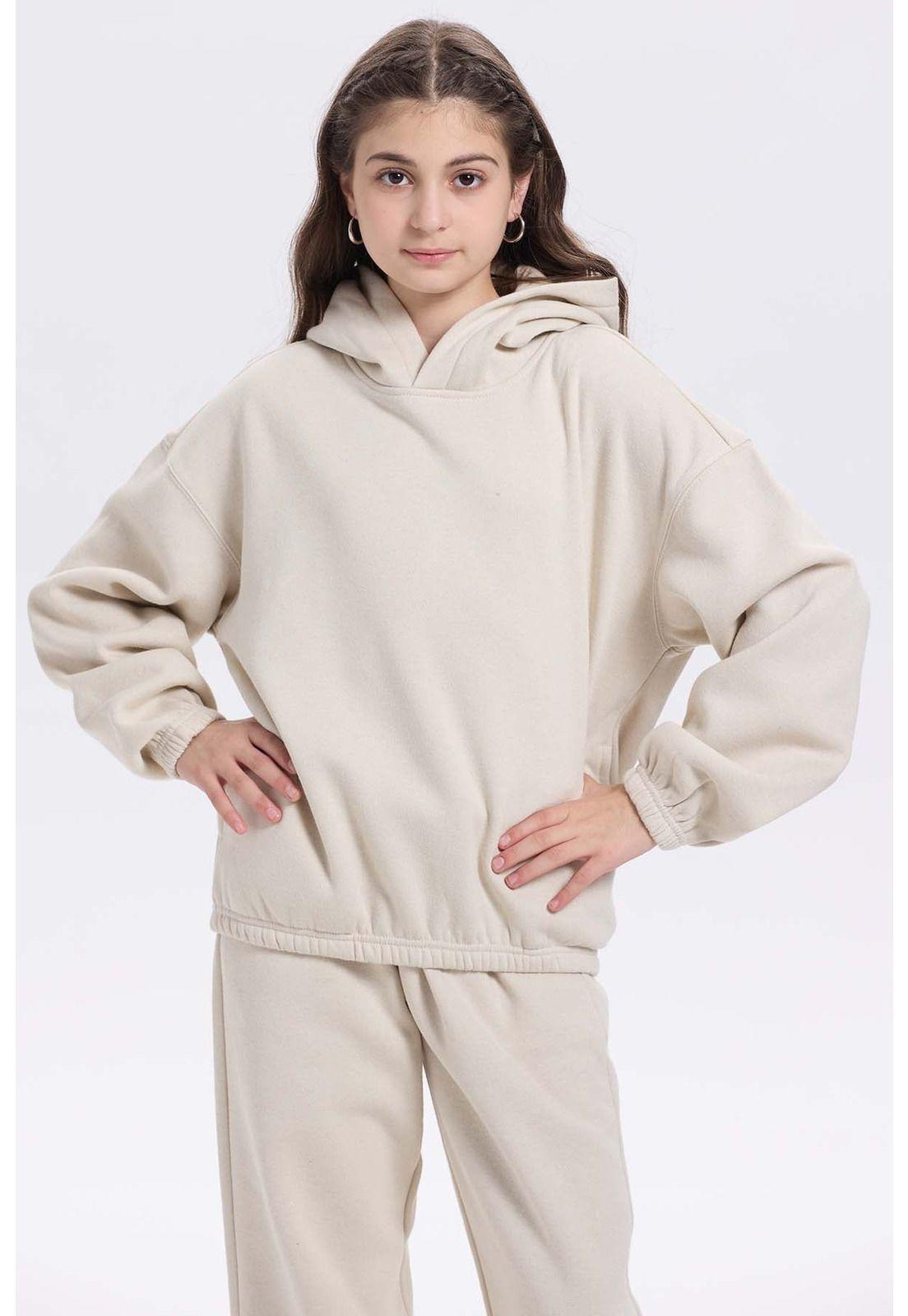 Polerón Niña Brillos Beige-0