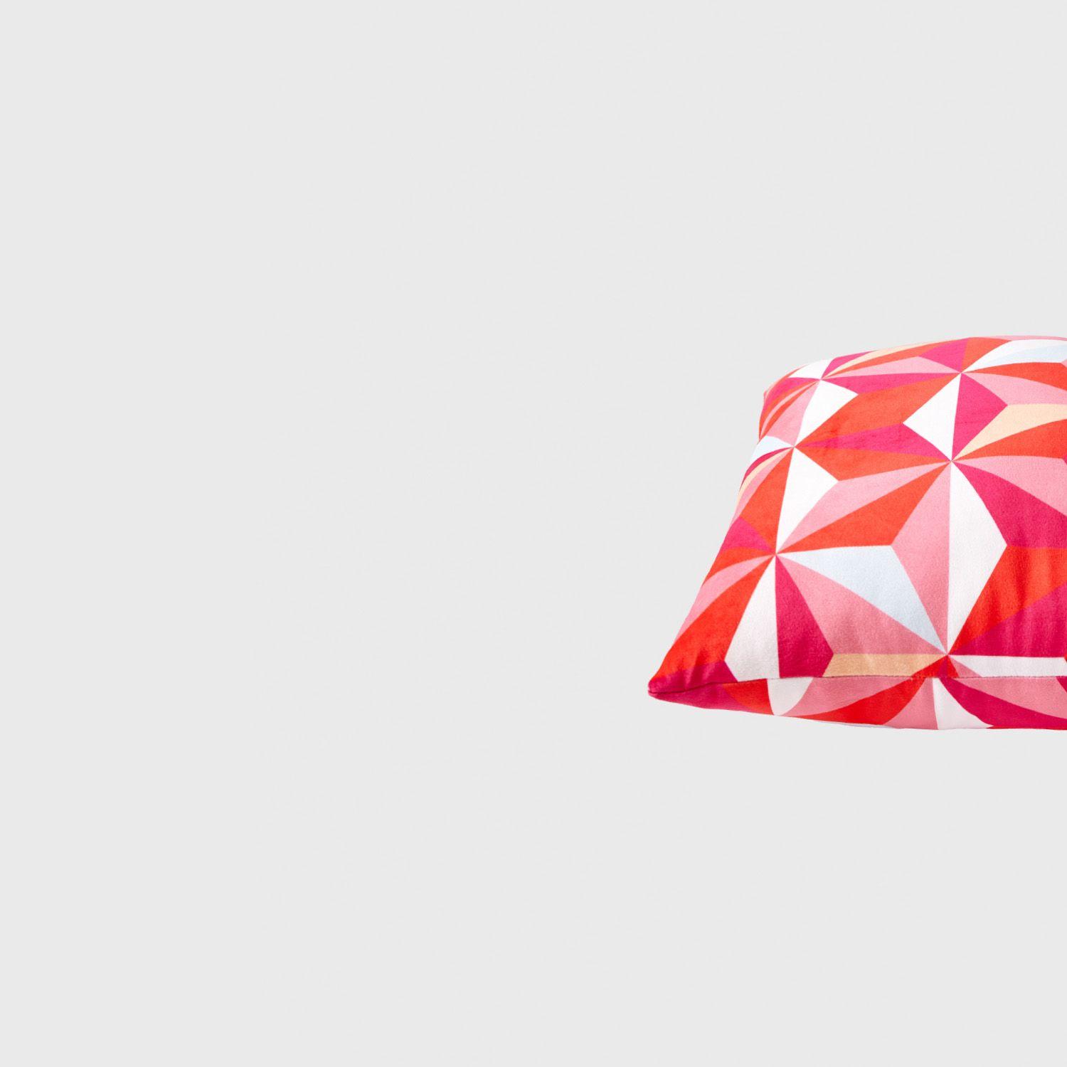 Cojín Geométrico Fucsia Unisex-2