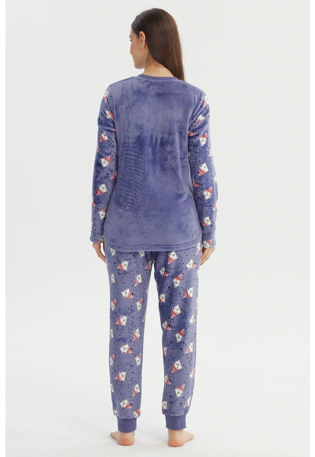 Pijama Mujer Pijama Polera Y Pantalón Lila - lll-2