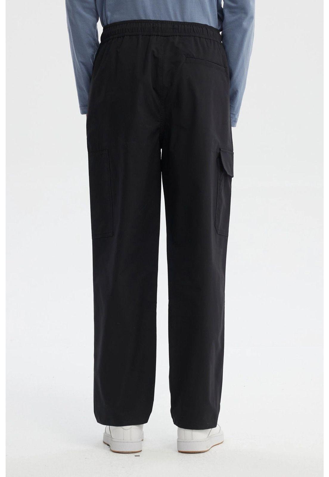 Pantalón Hombre Juvenil Calce Recto Negro - ll-2