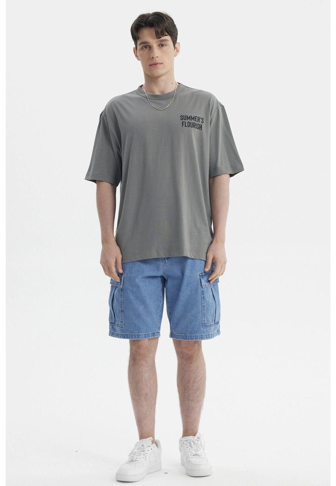 Polera Hombre Print Gris-3