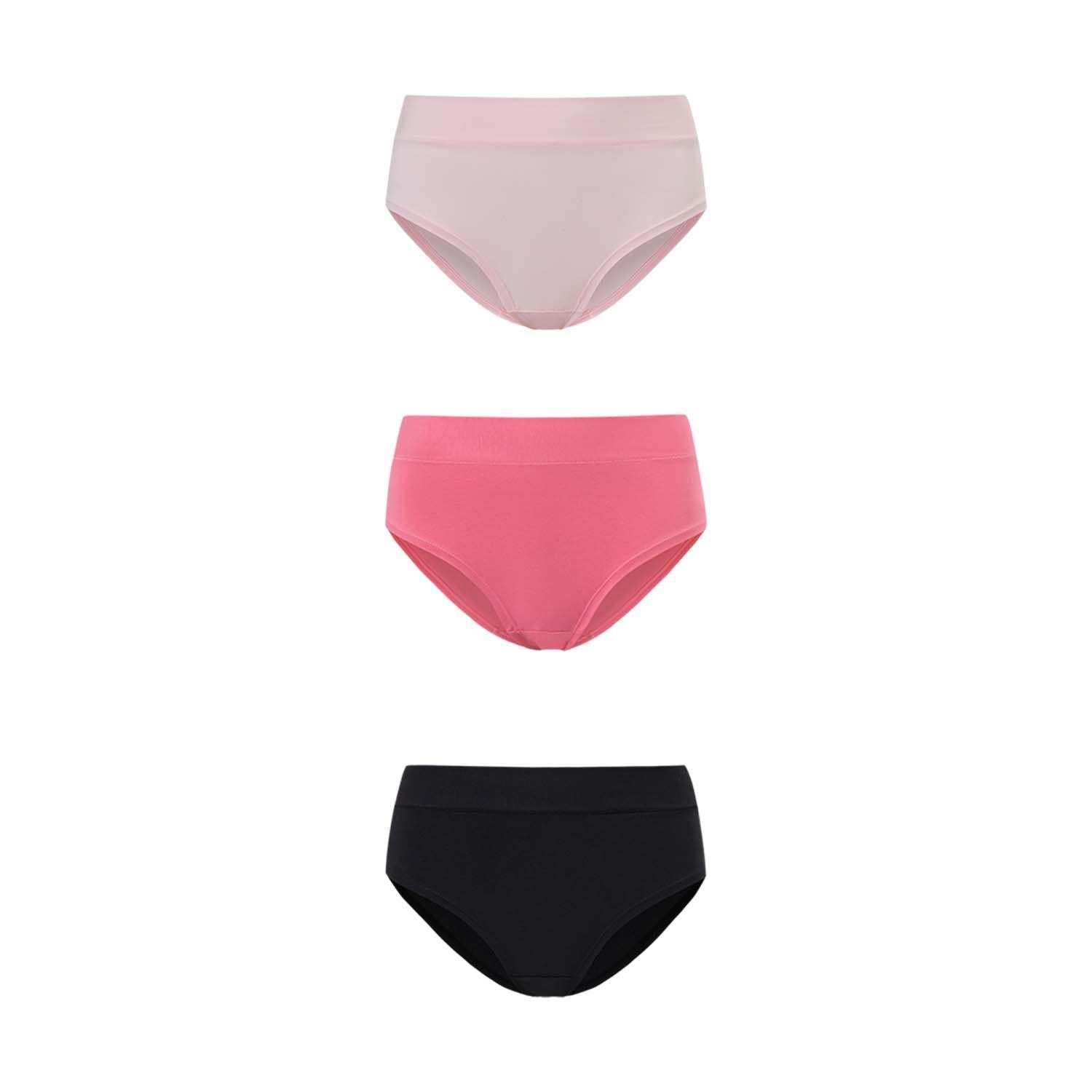 Calzón Mujer Tripack Bikini Algodón Palo Rosa I Fsp-0