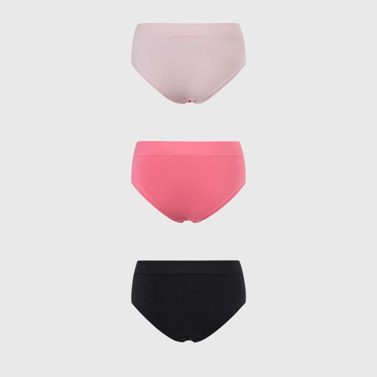 Calzón Mujer Tripack Bikini Algodón Palo Rosa I Fsp-1