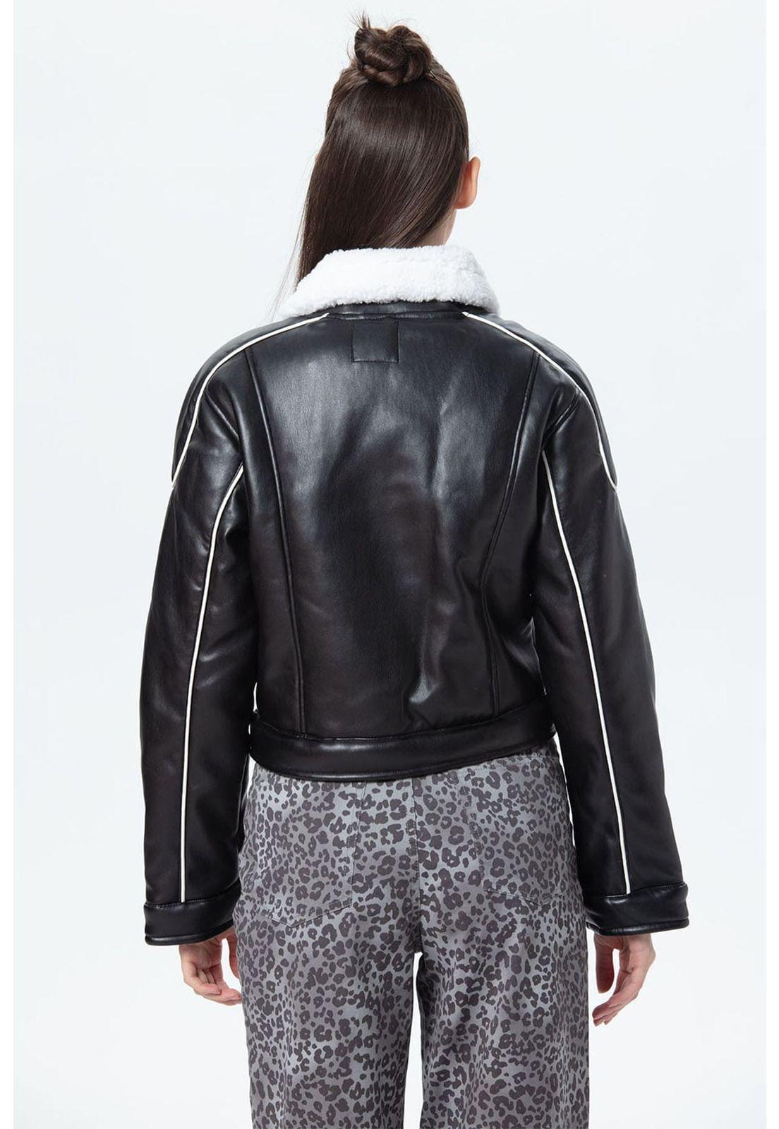 Chaqueta Mujer Bonded Negro - ll-2