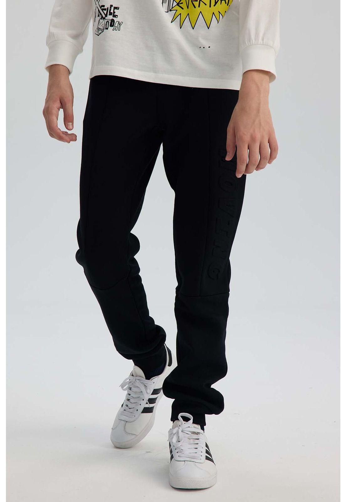 Pantalón Buzo Niño Jogger Negro-0