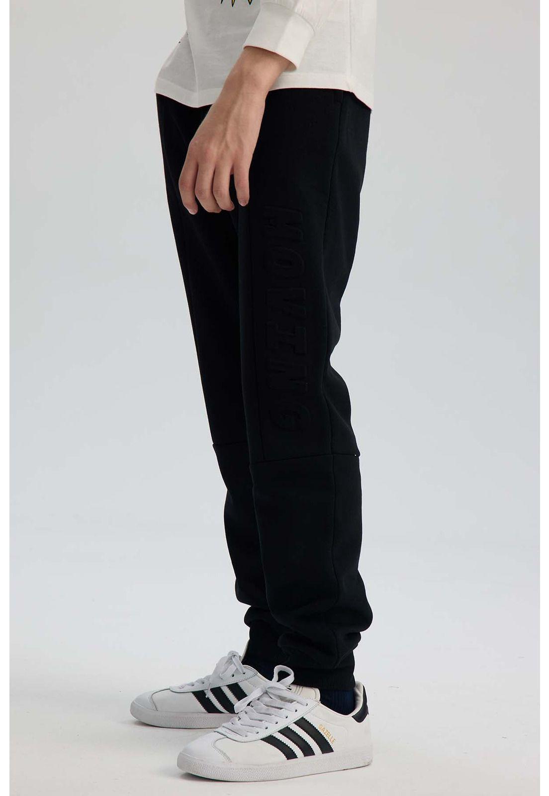 Pantalón Buzo Niño Jogger Negro-1