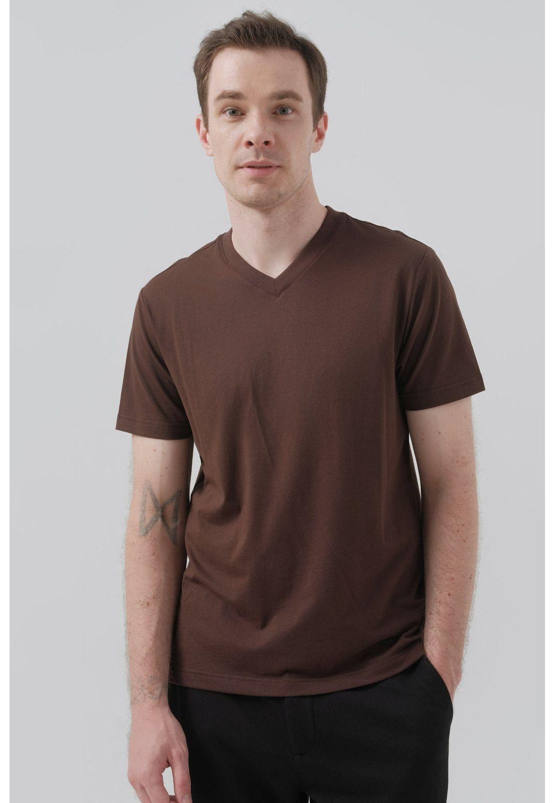 Polera Hombre Regular Café - ll-0