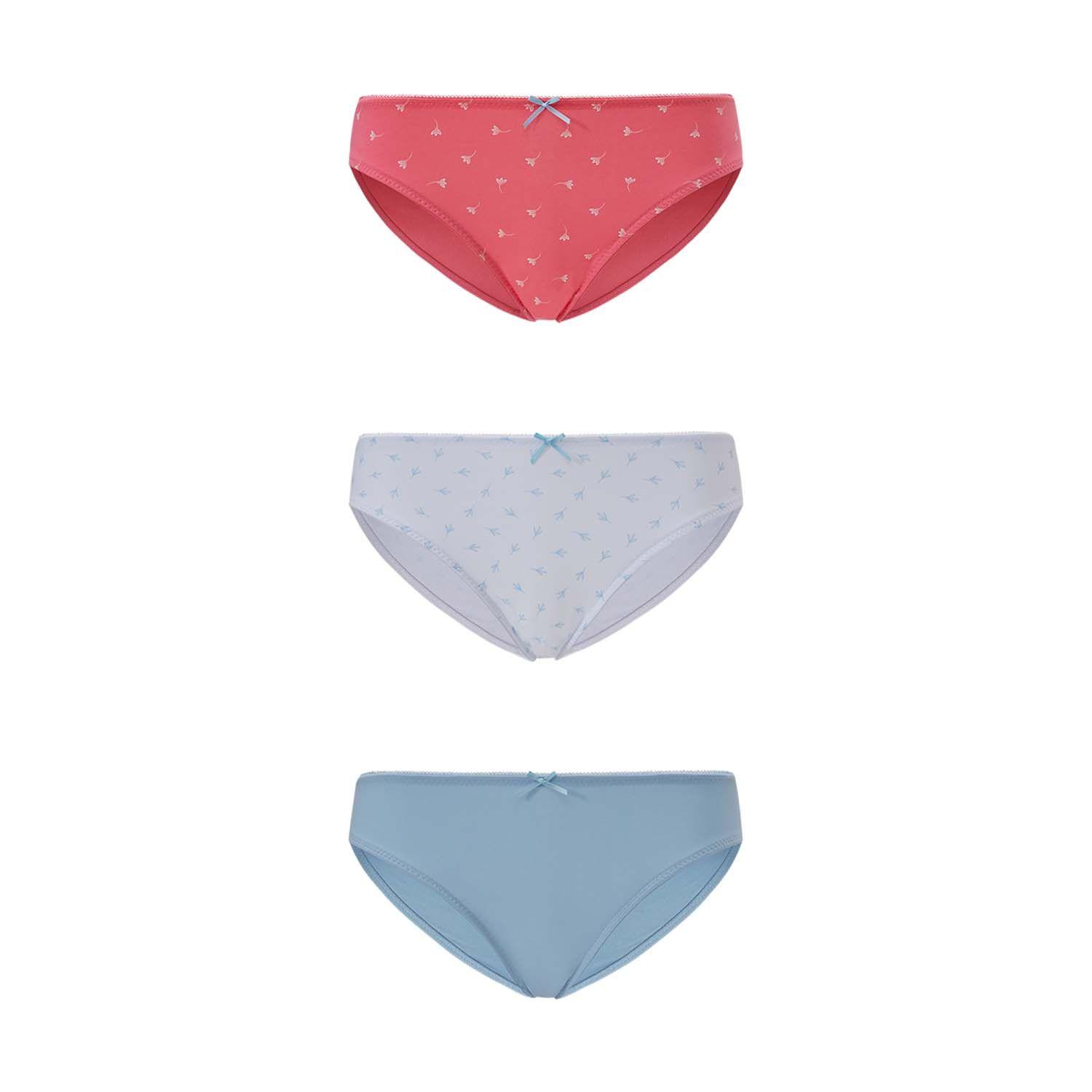 Calzón Mujer Tripack Bikini Algodón Rosa Fashion's Park-0