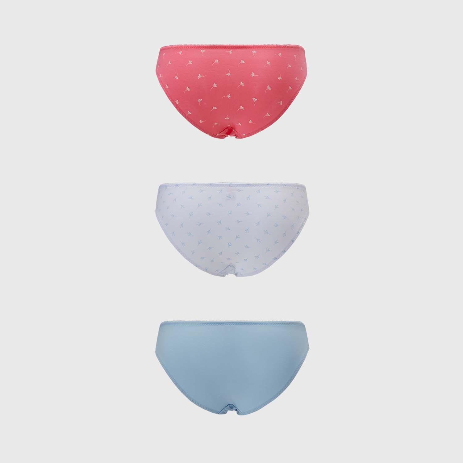 Calzón Mujer Tripack Bikini Algodón Rosa Fashion's Park-1