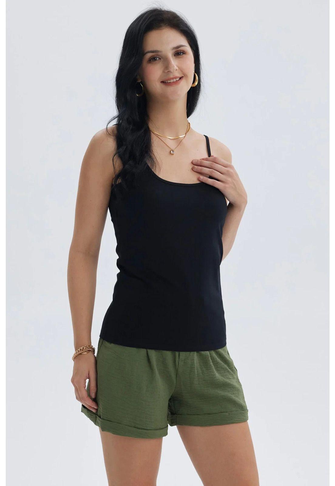 Peto Mujer Pabilo Algodón Negro-1