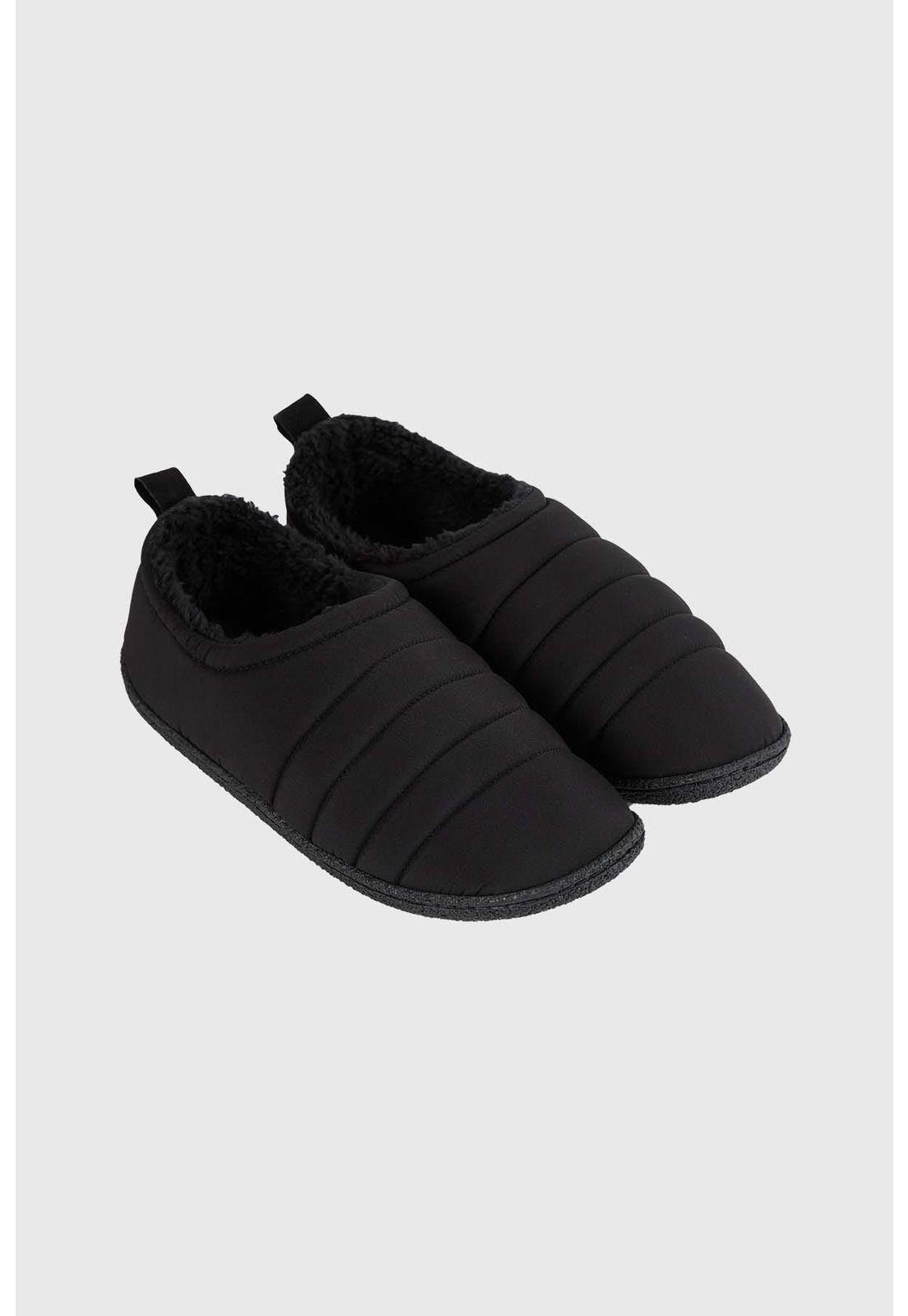 Pantufla Hombre Zapatilla Descanso Negro-1