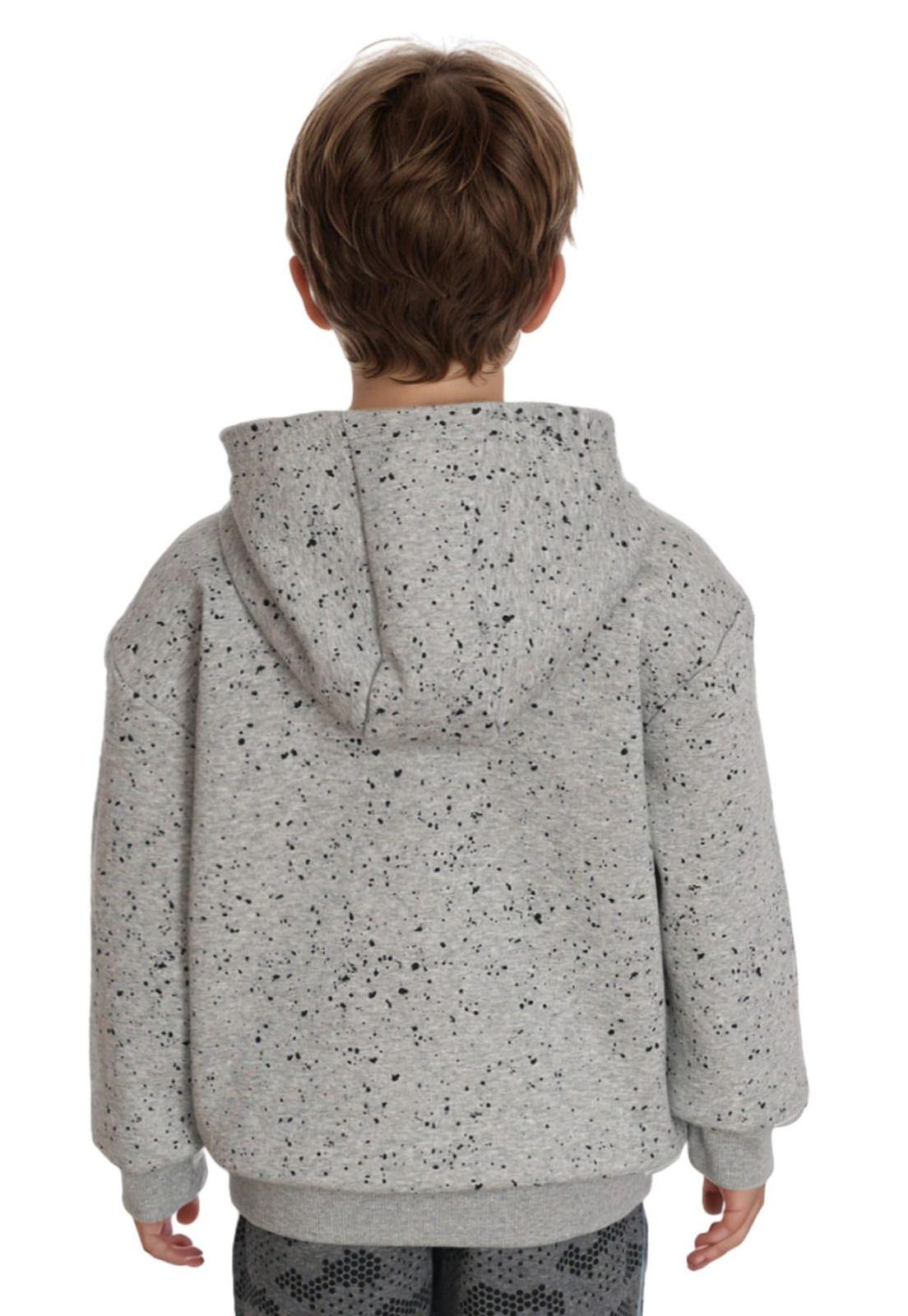 Polerón Niño Print Holograma Gris-1