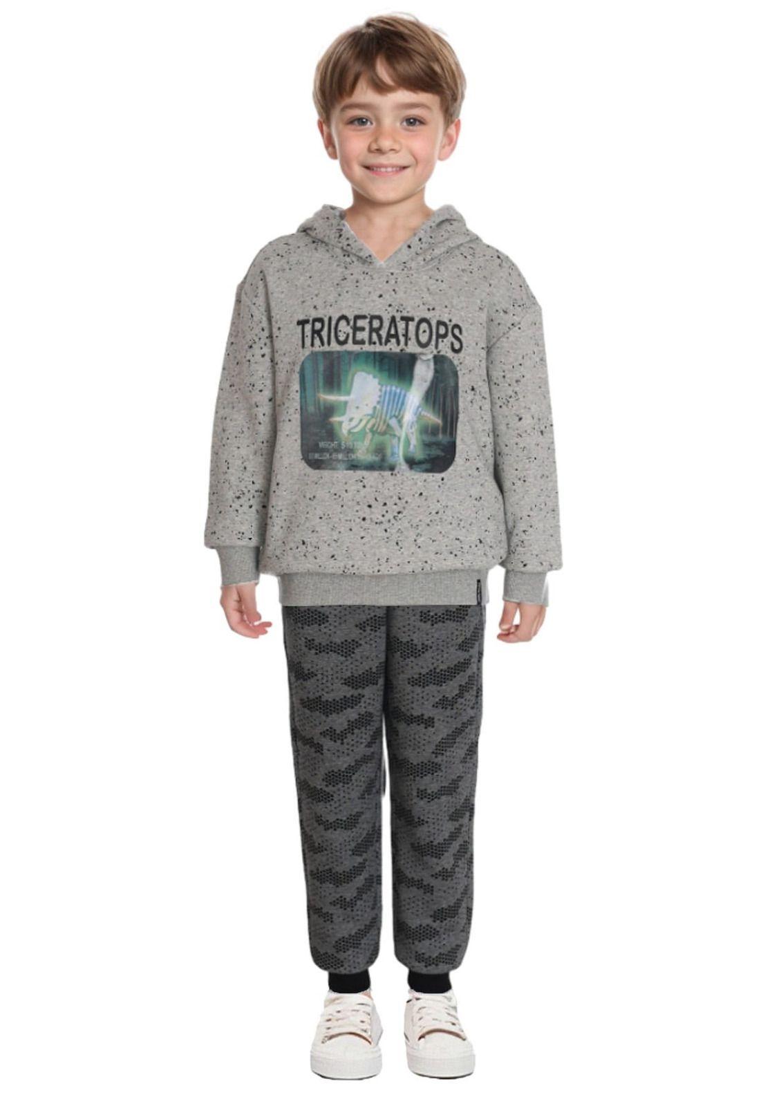 Polerón Niño Print Holograma Gris-2