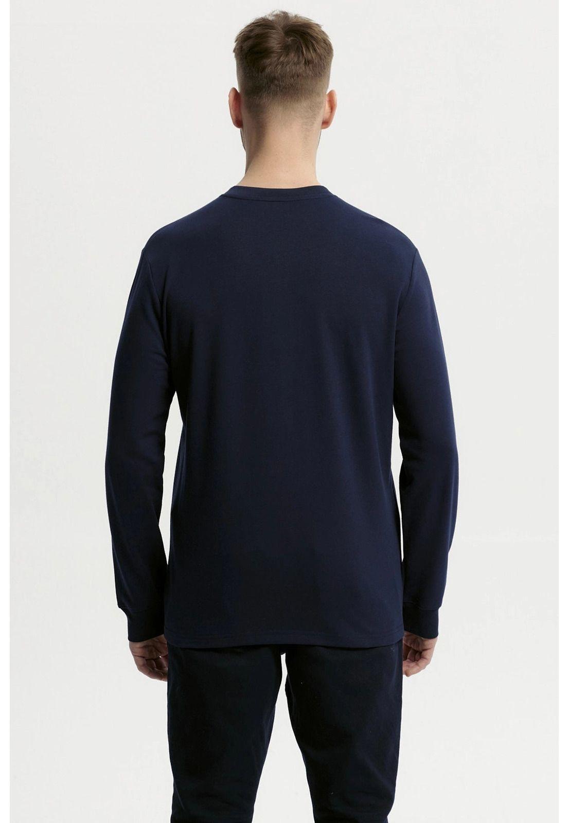 Polera Hombre Slim Azul Marino-2