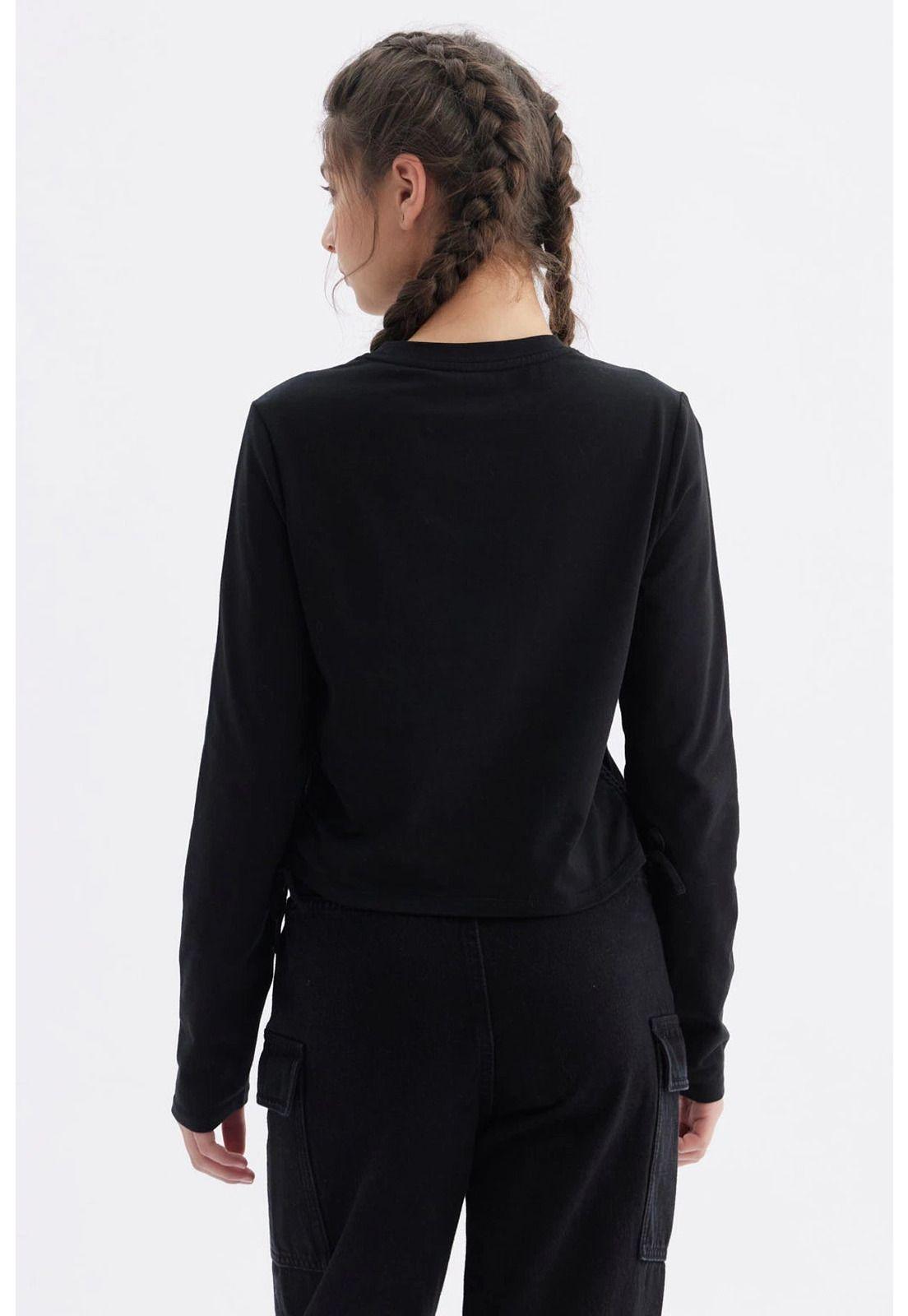 Polera Niña Slim Negro-2