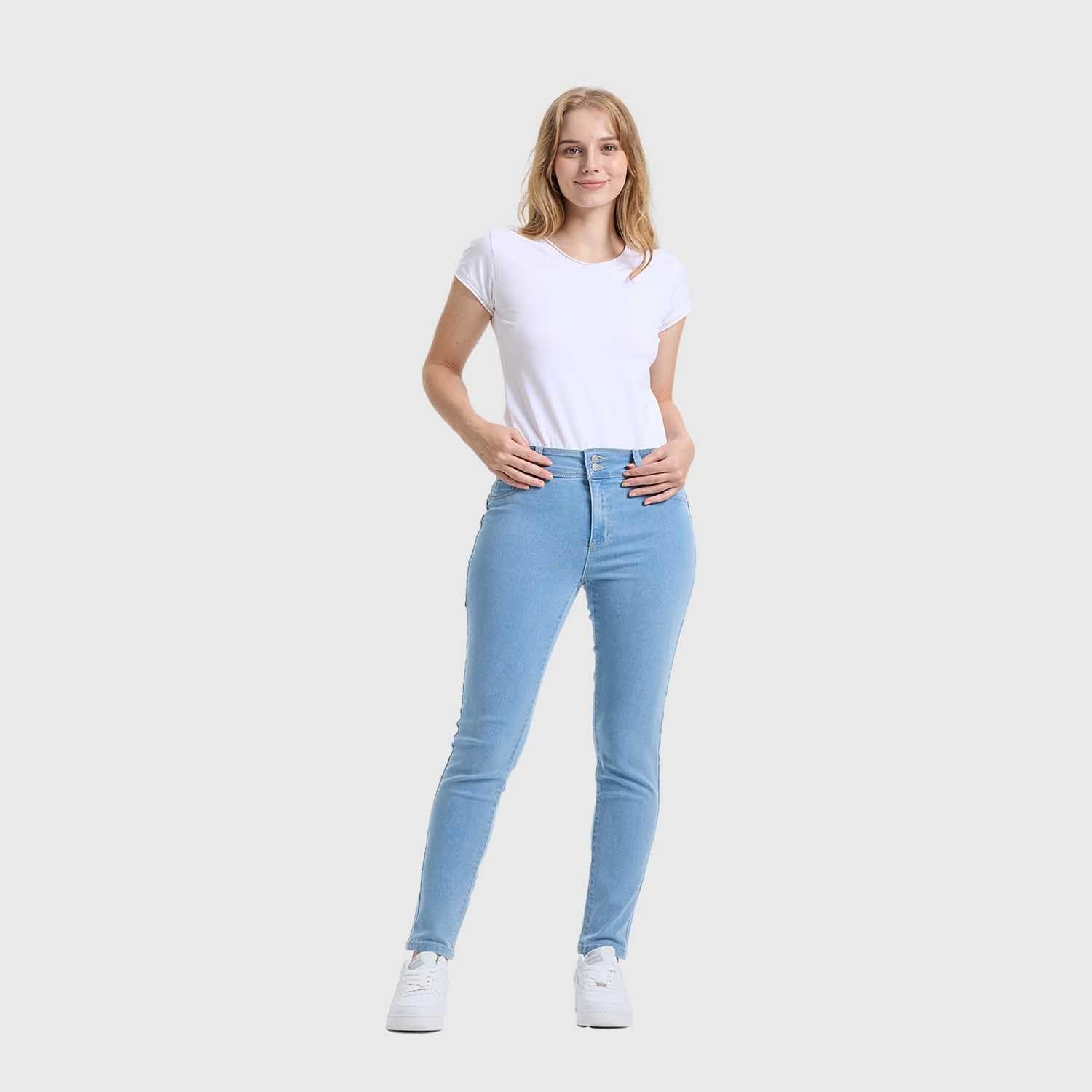 Jeans Mujer Skinny Jeny Pushup Celeste Fashion's Park-3