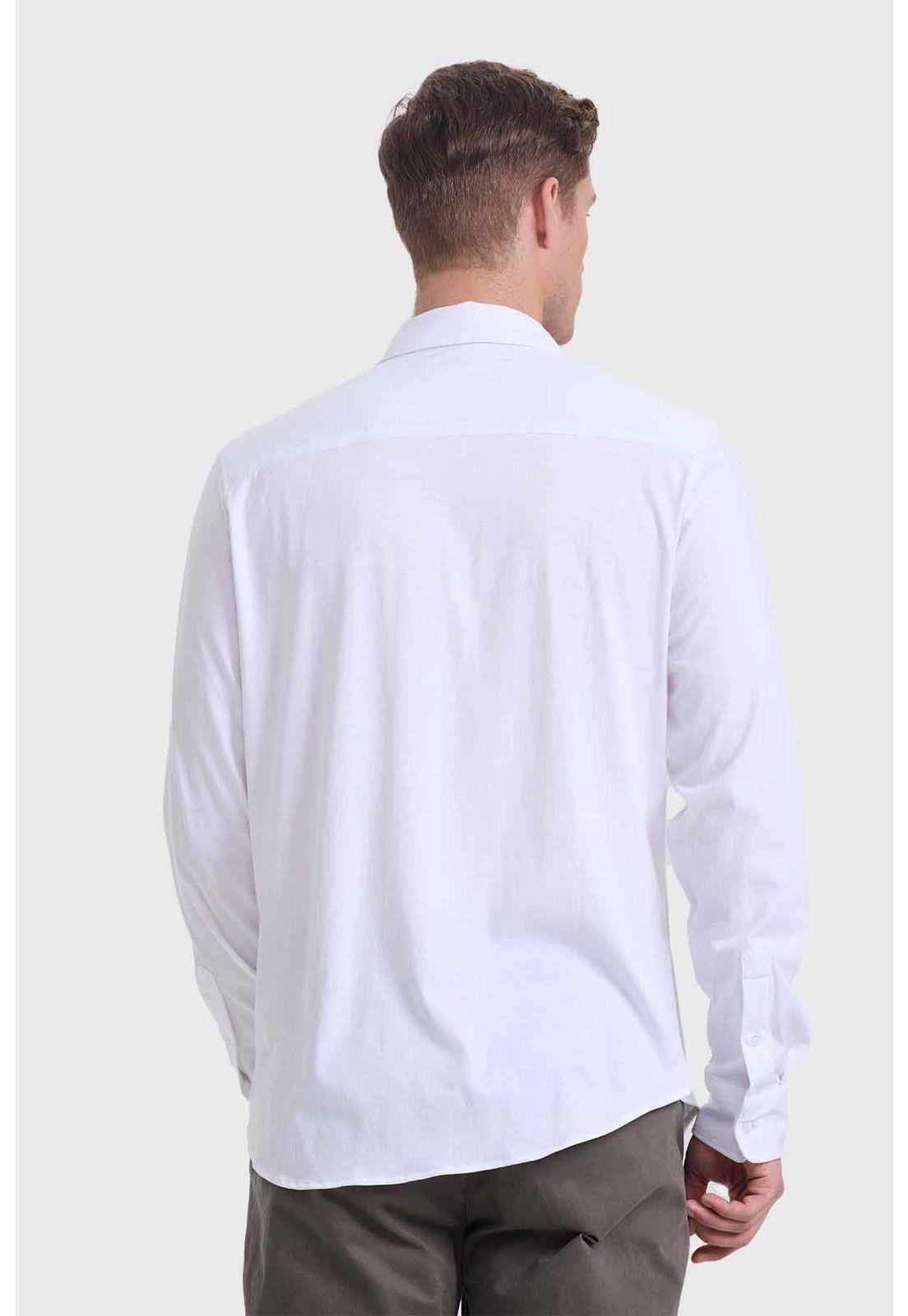 Camisa Hombre Acabado Mercerizado Blanco-2