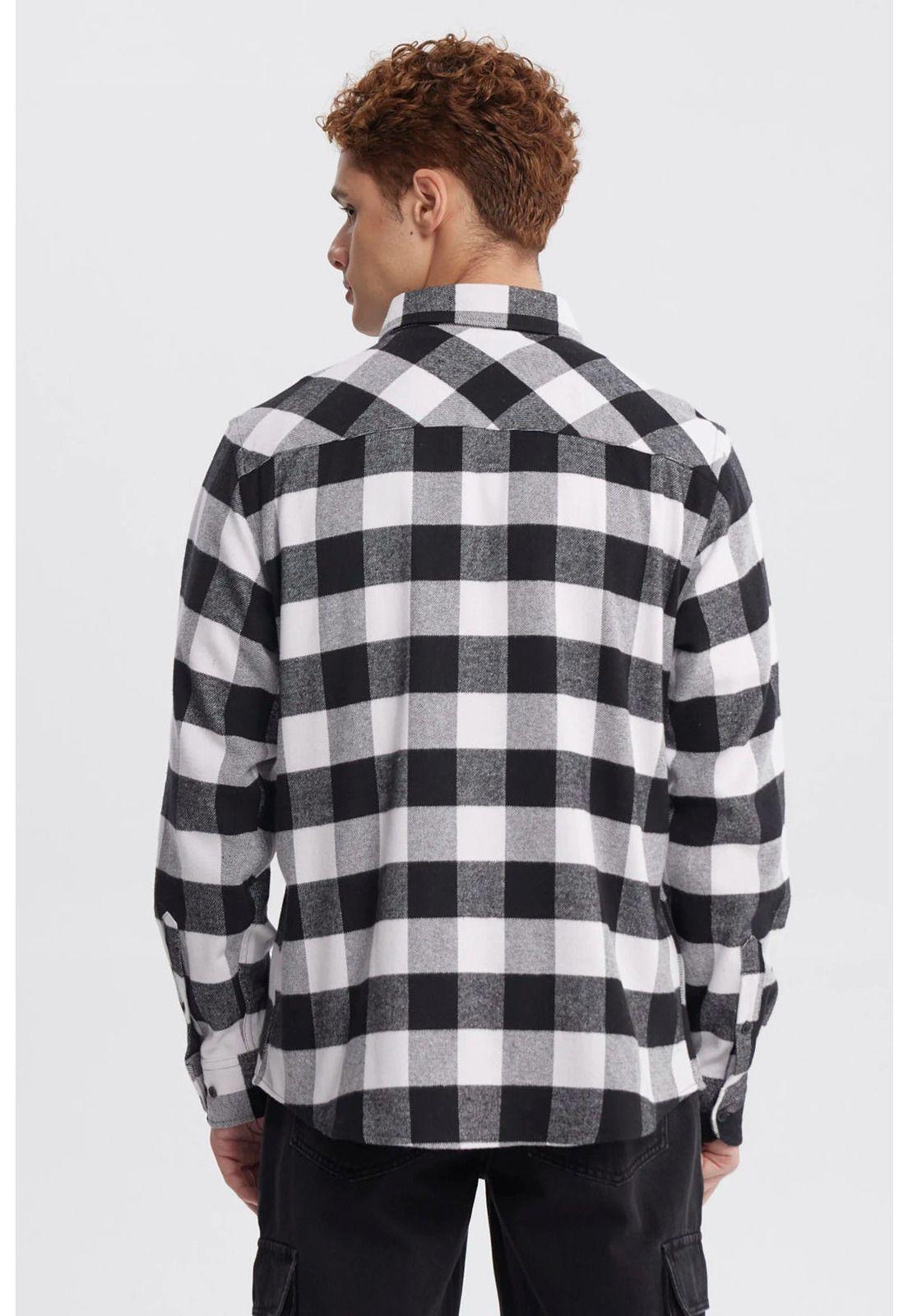 Camisa Hombre Slim Negro - ll-2