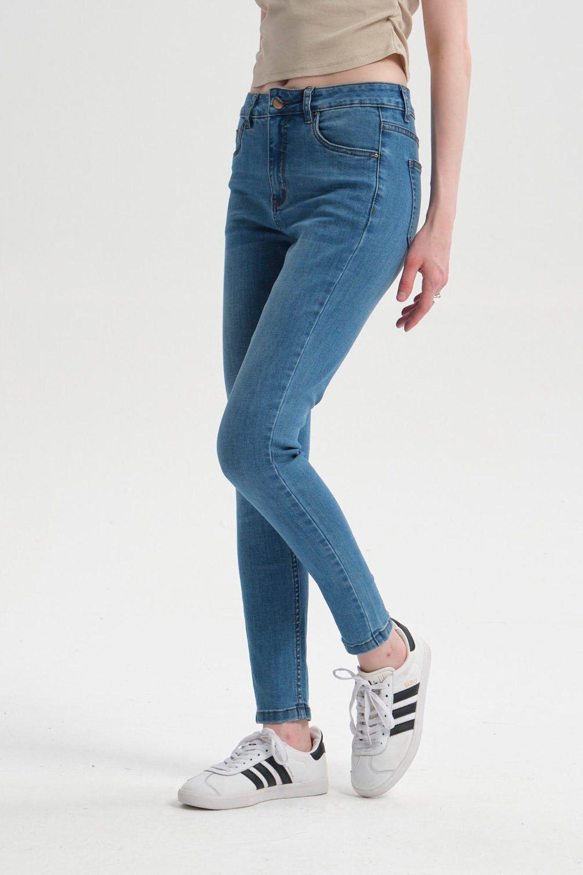 Jeans Mujer Super Skinny Estela Azul Claro-2