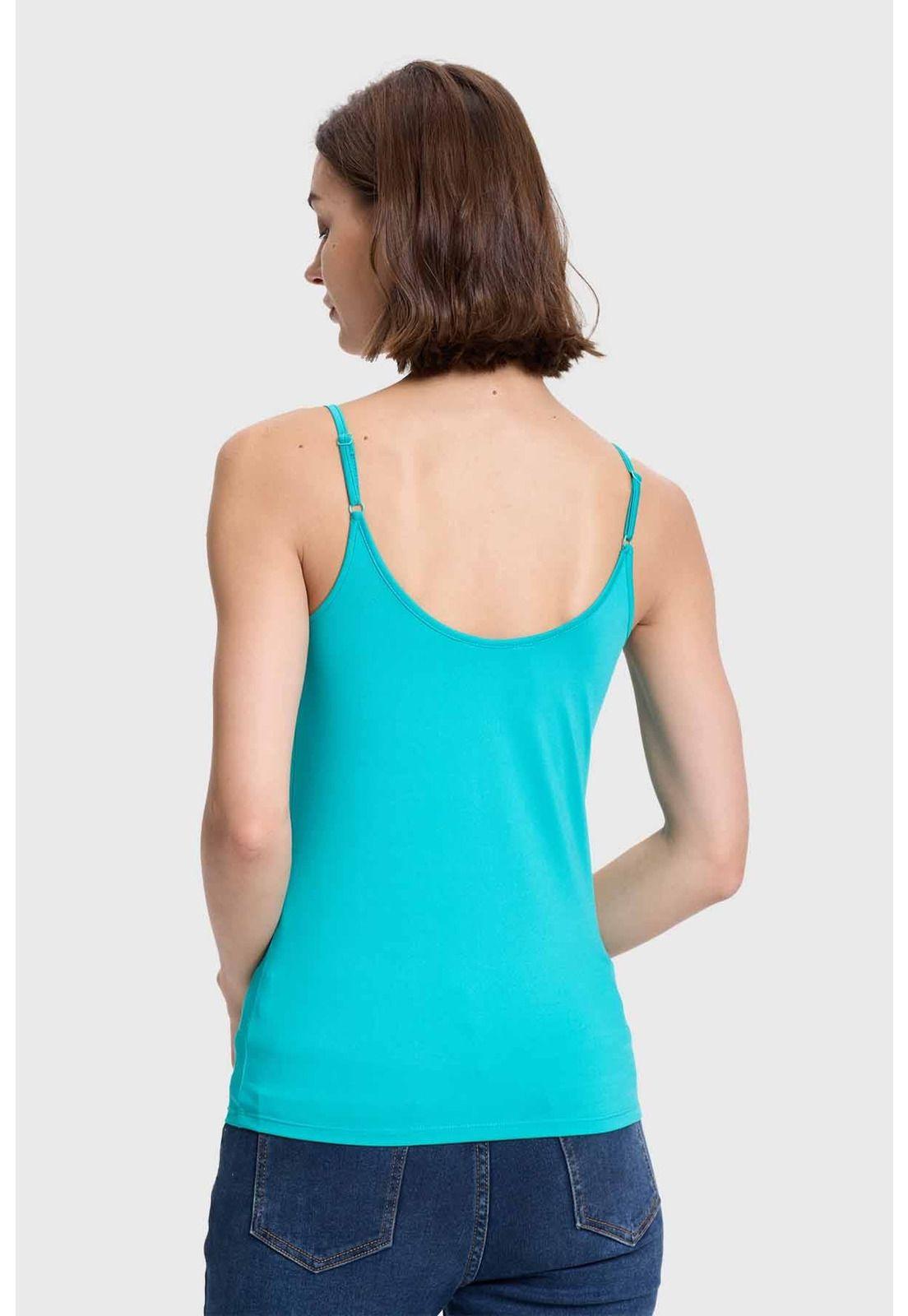 Polera Mujer Peto Pabilo Turquesa-2