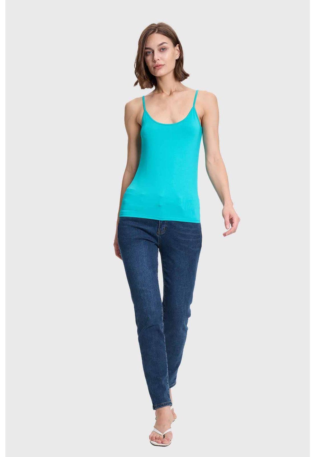 Polera Mujer Peto Pabilo Turquesa-3