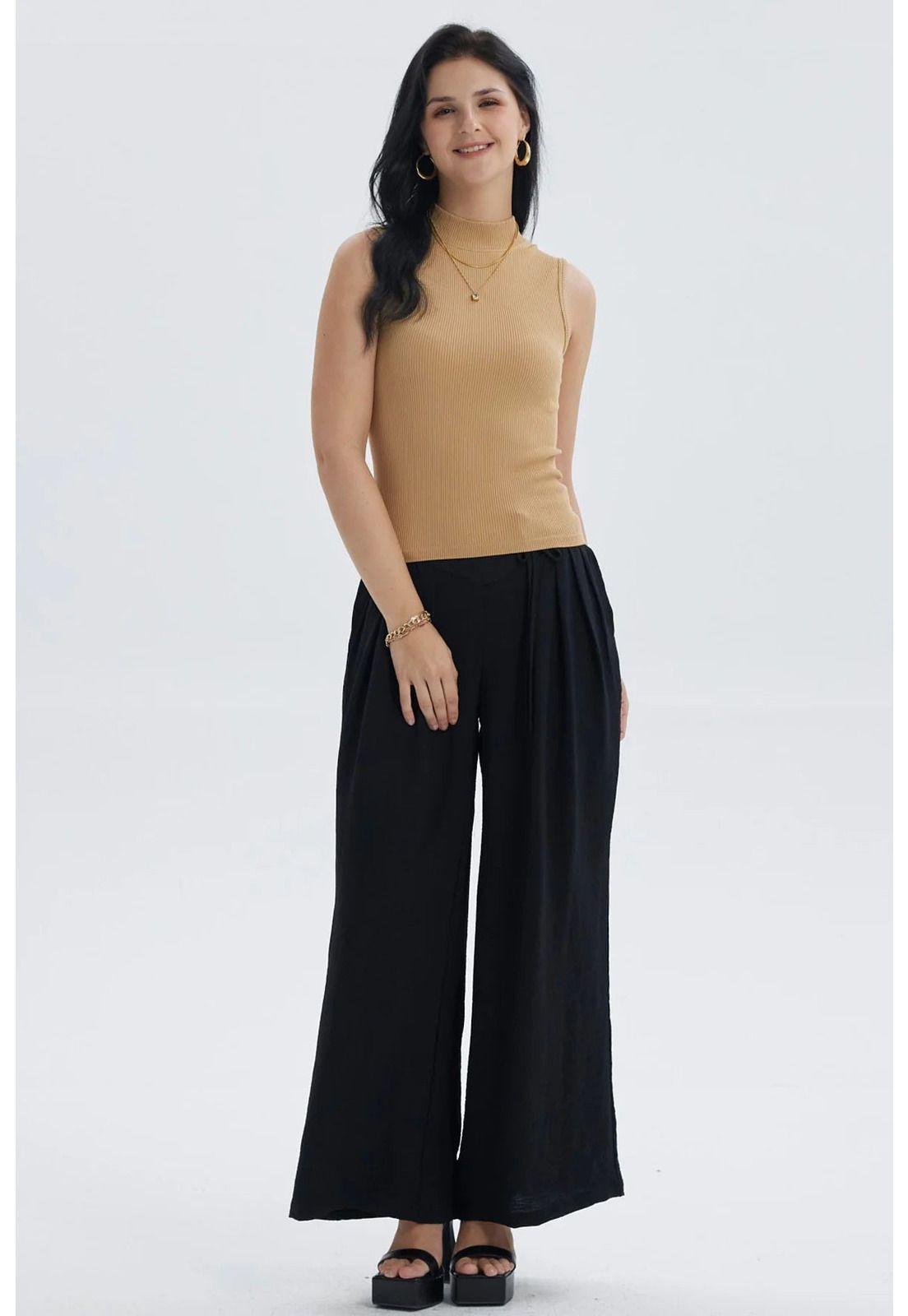 Polera Mujer Rib Camel-3