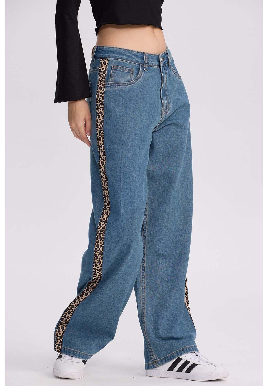 Jeans Mujer Calce Recto Cinta Azul-1