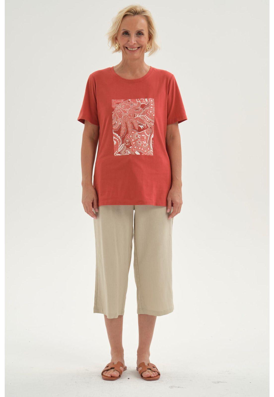 Pescador Mujer Lino Basta Roll Up Beige-3