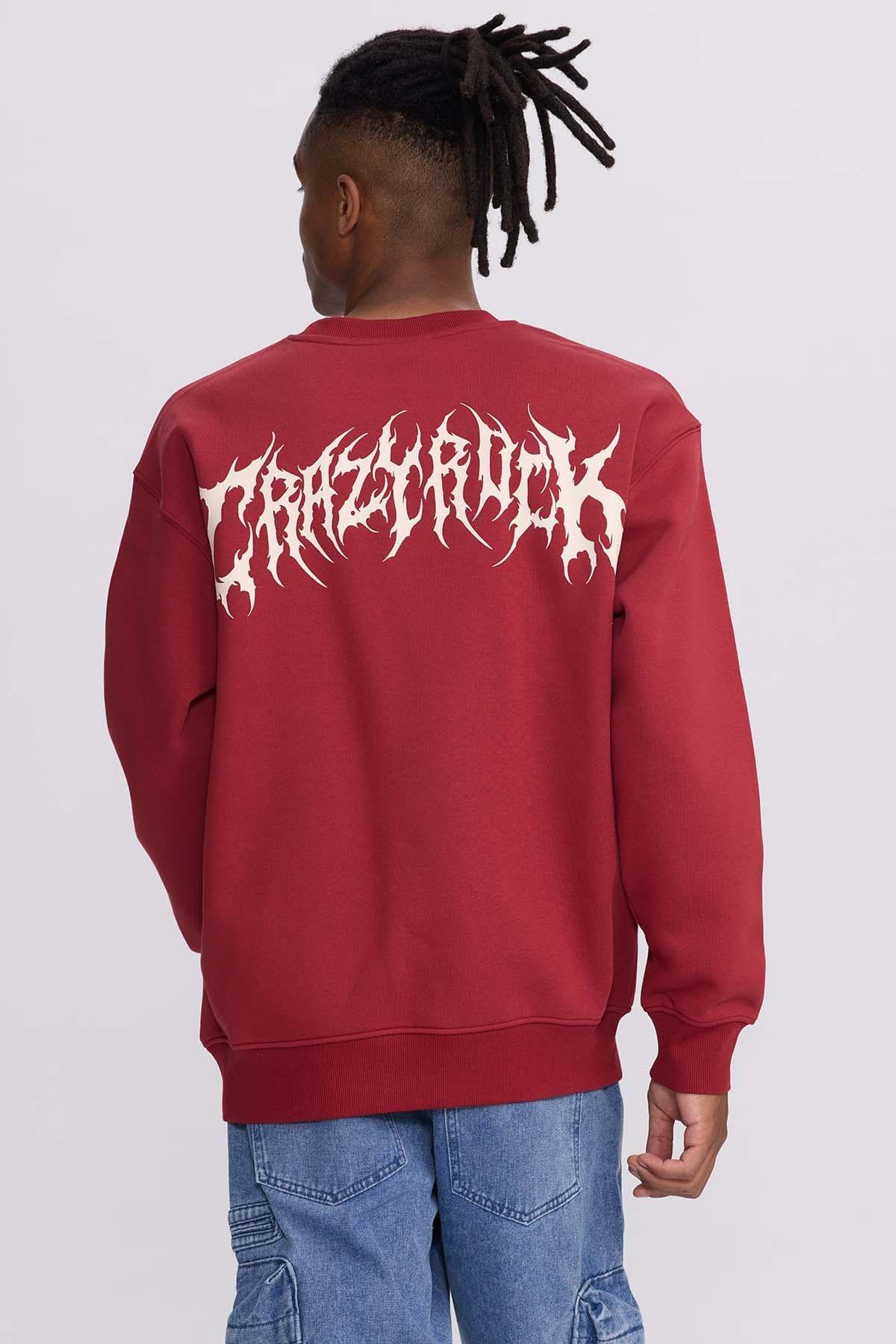 Polerón Hombre Print Rojo Oscuro-2