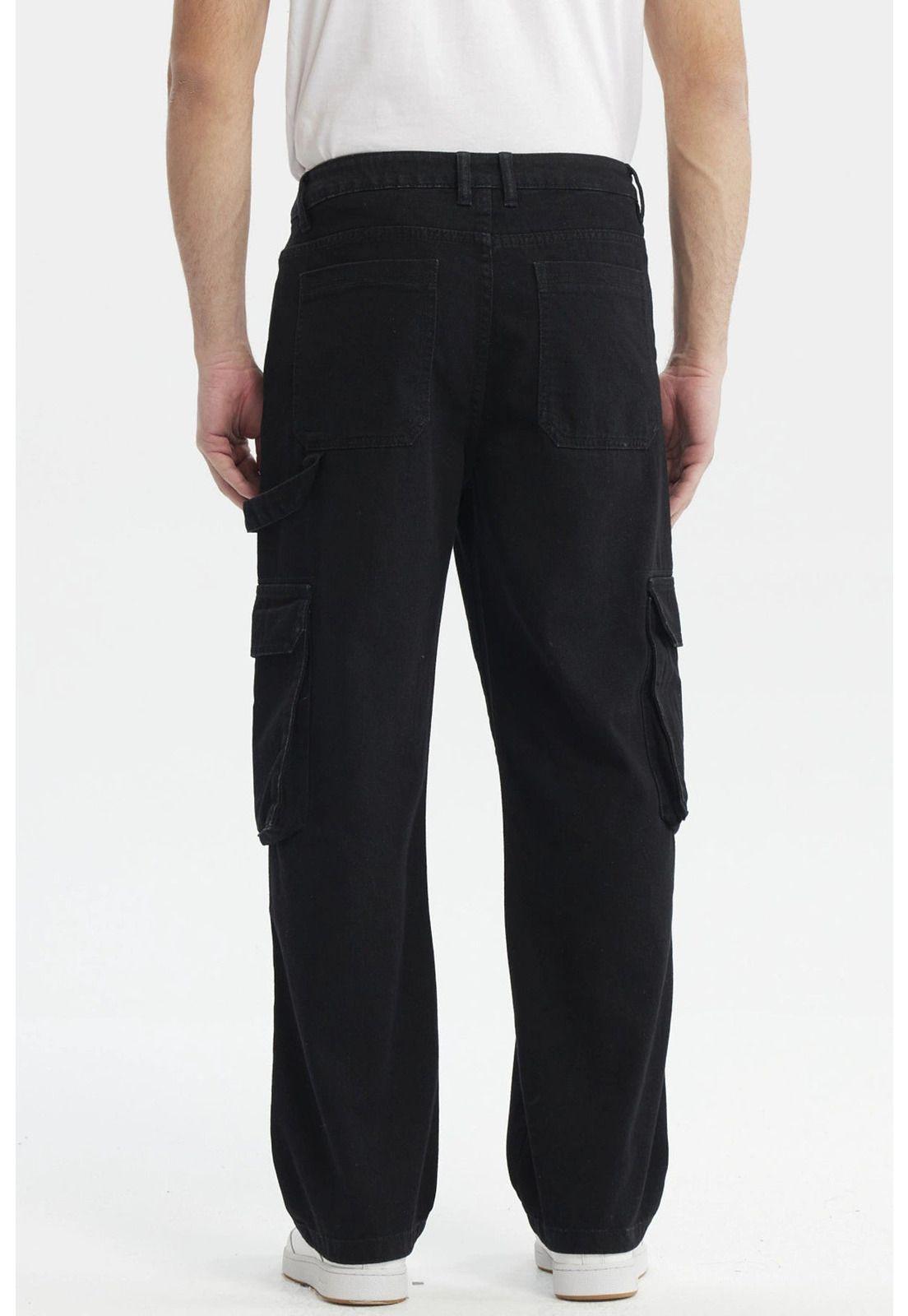 Jeans Hombre Straight Negro - lV-2
