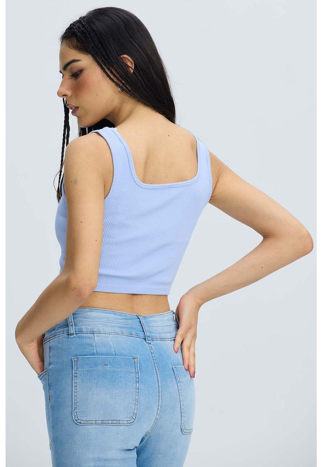 Peto Mujer Seamless Celeste-2