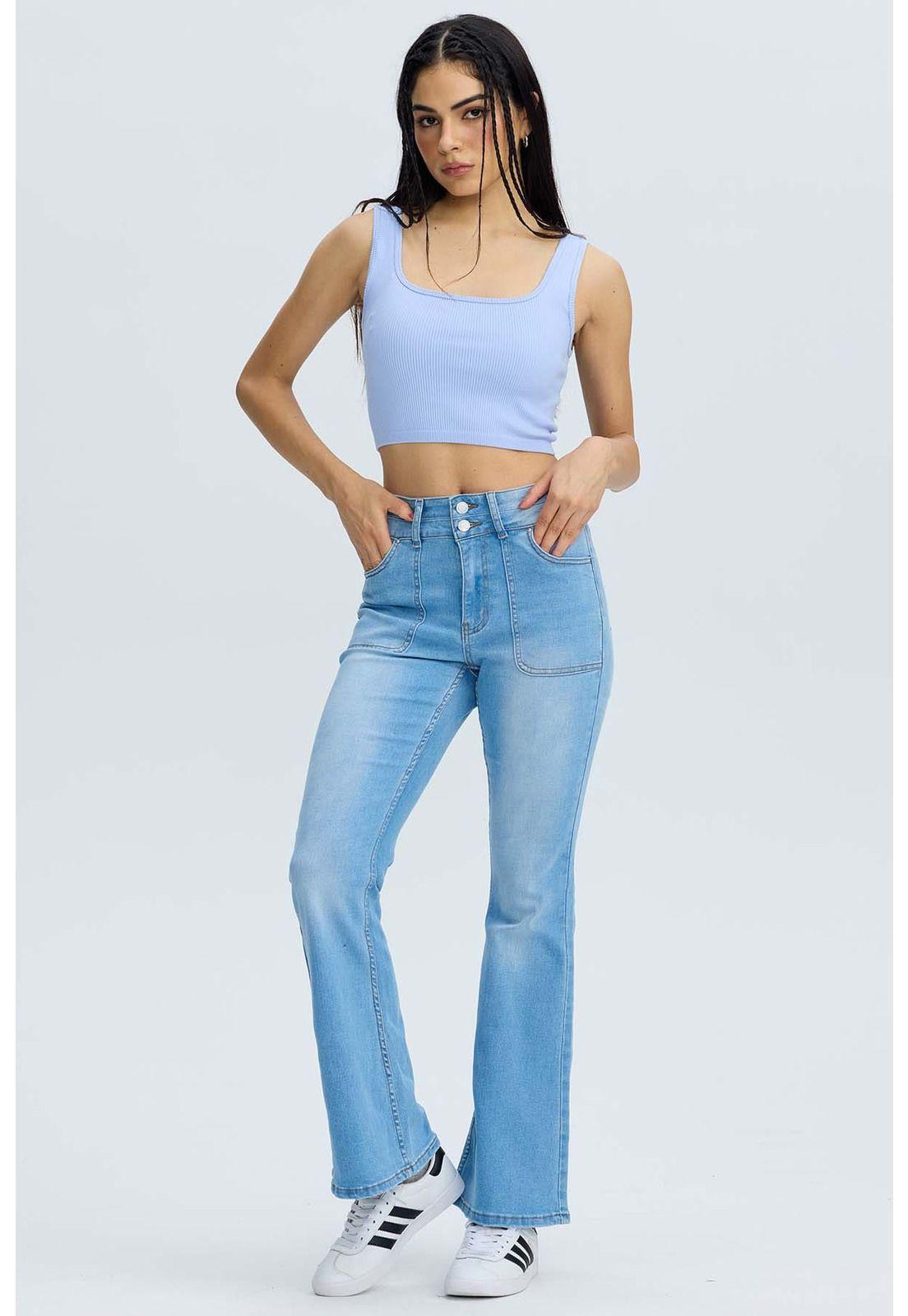 Peto Mujer Seamless Celeste-3