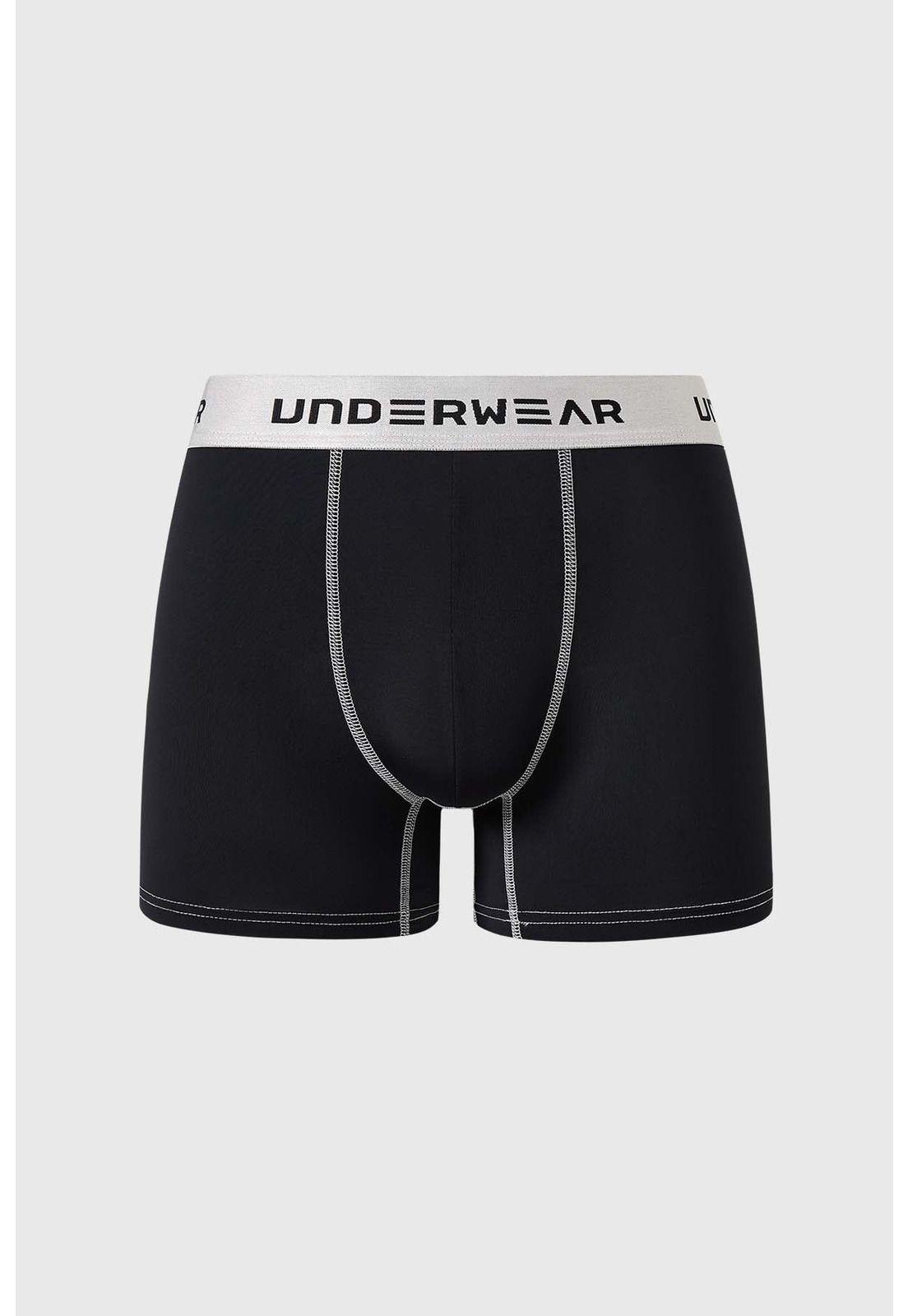 Bóxer Hombre Tripack Liso Negro-0