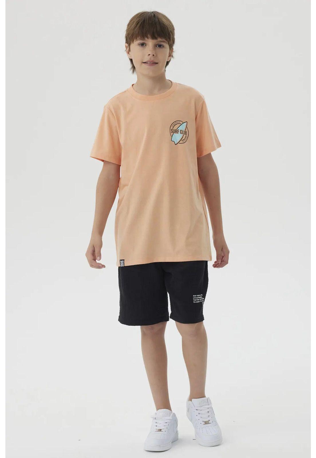 Polera Niño Mini Print Posicional Coral-1