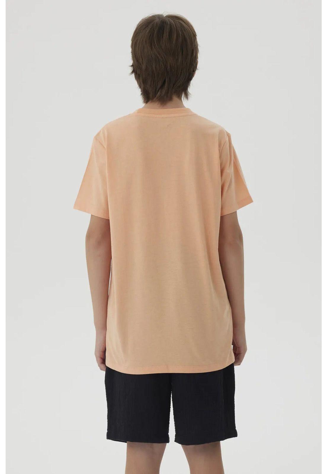 Polera Niño Mini Print Posicional Coral-2