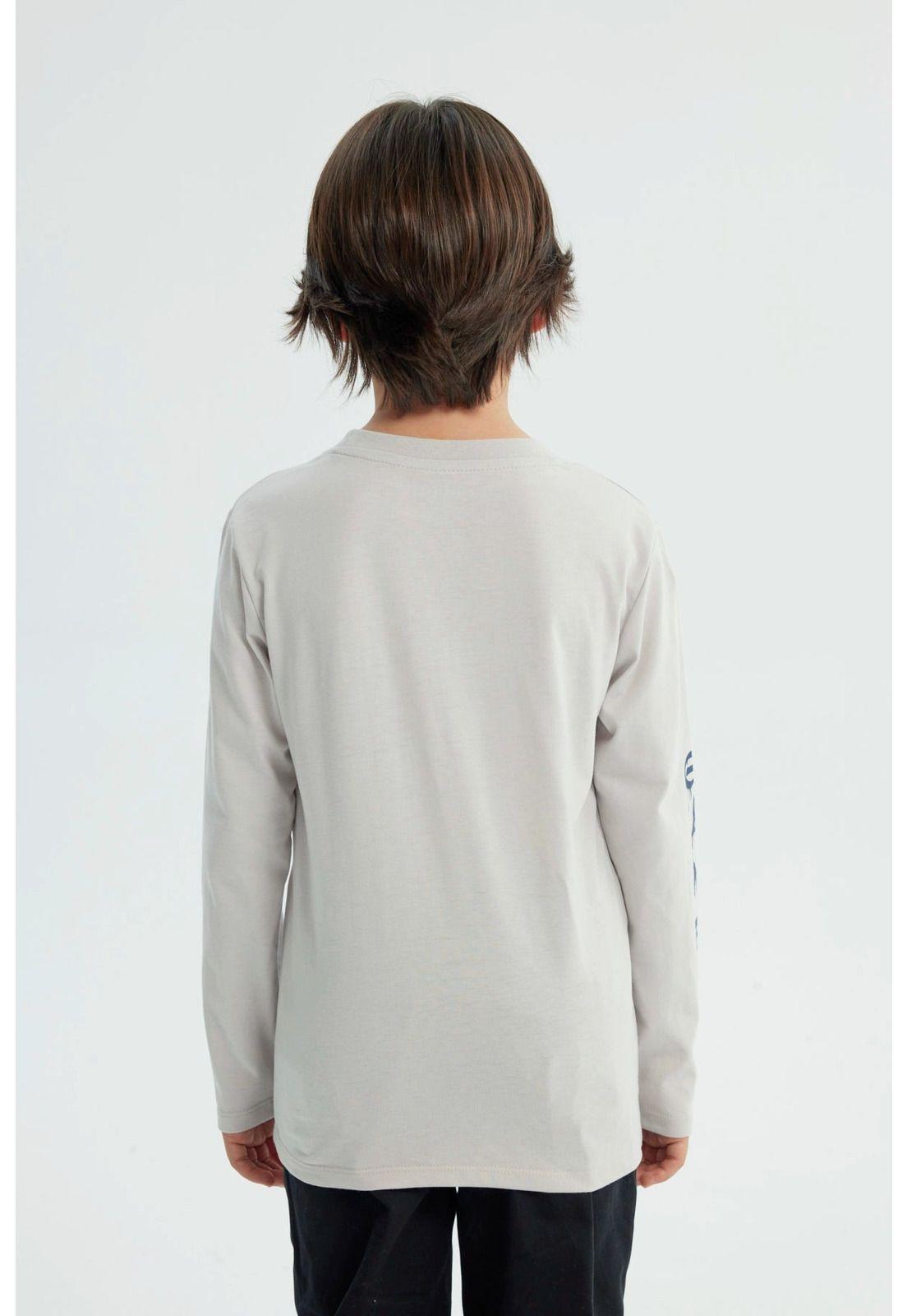 Polera Niño Regular Gris-2