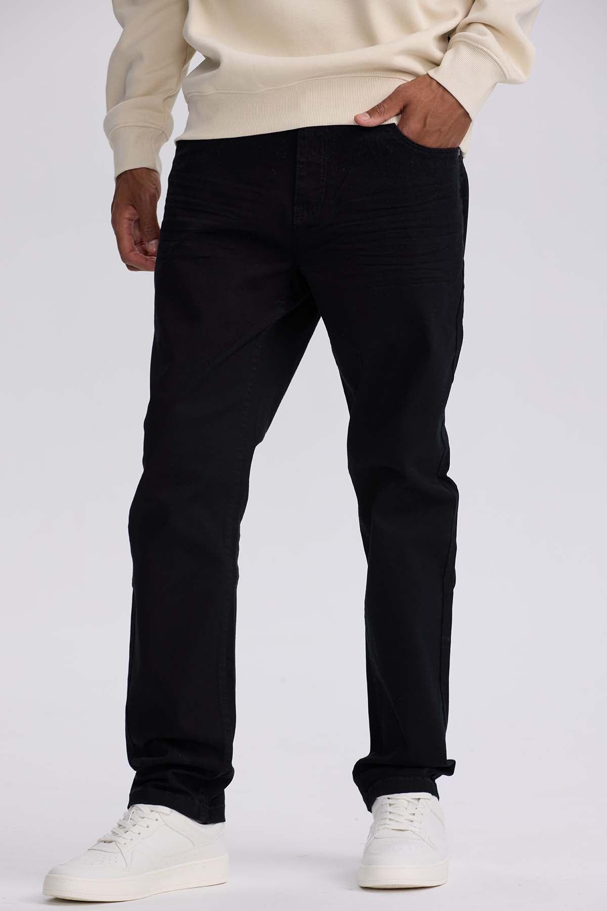 Jeans Hombre Slim Color Negro-0