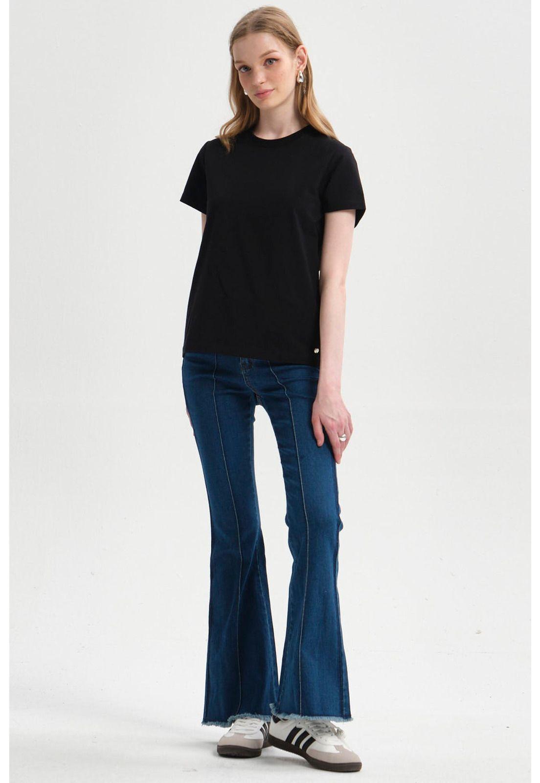 Polera Mujer Lisa Negro - ll-3