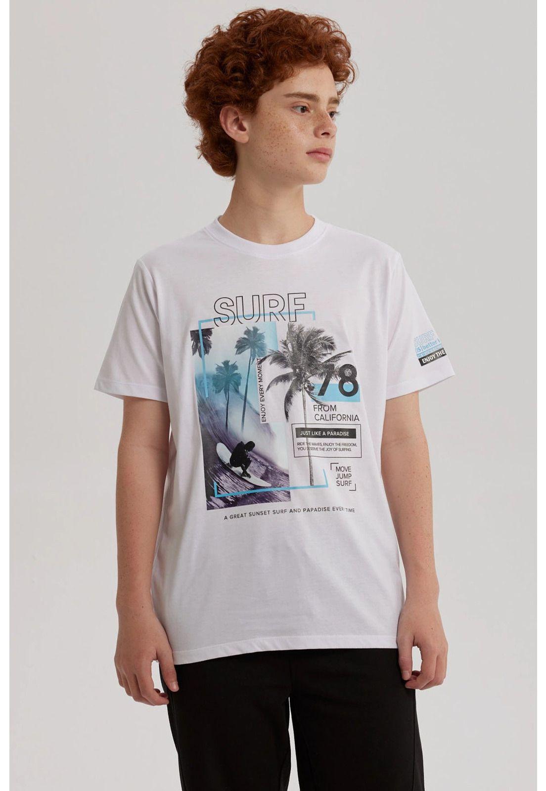 Polera Niño Print Posicional Blanco - ll-0