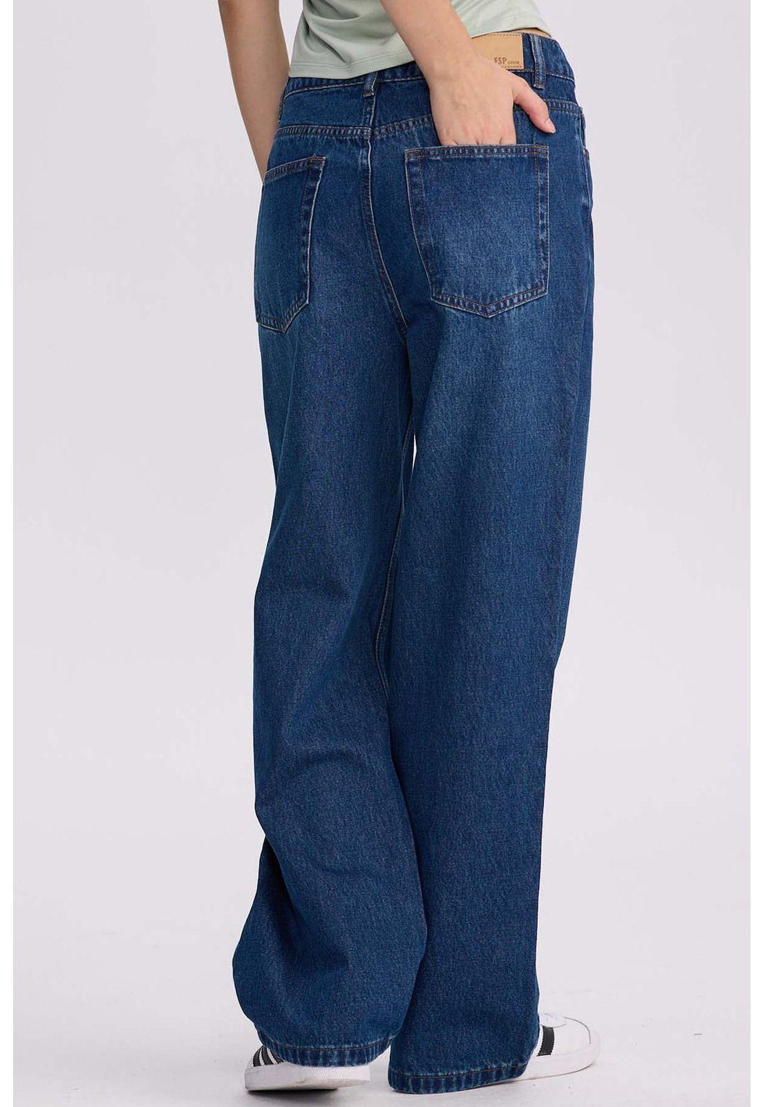 Jeans Mujer Calce Recto Cami Azul Oscuro-2